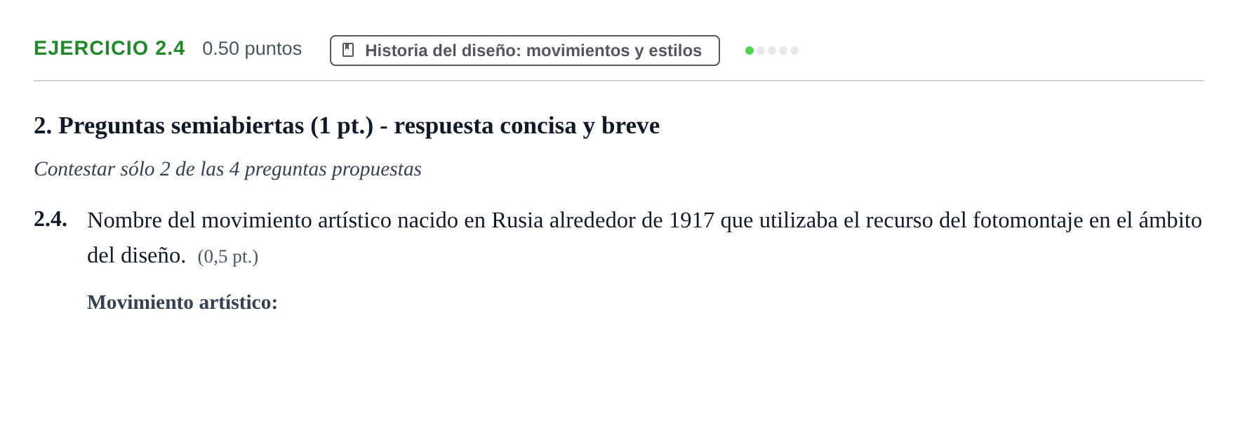 Enunciado: Ejercicio 2.4 · Diseño PAU Castilla-La Mancha Ordinaria 2021