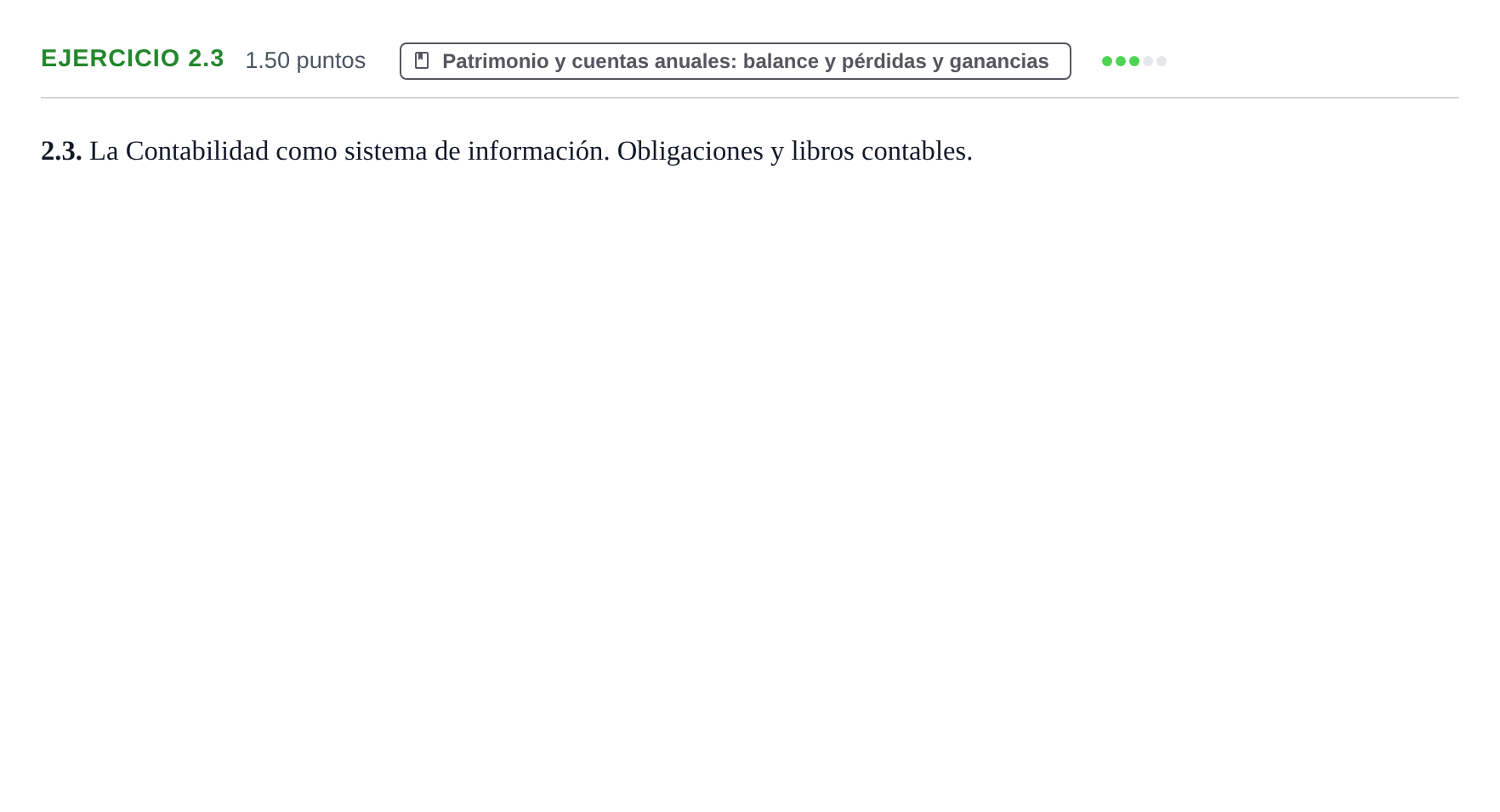 Enunciado: Ejercicio 2.3 · Empresa y Diseño de Modelos de Negocio PAU Castilla-La Mancha Extraordinaria 2021