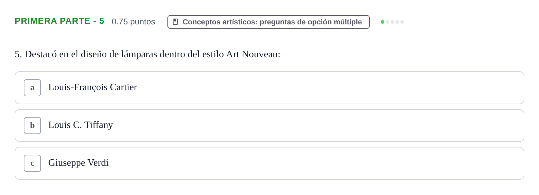 Enunciado: Ejercicio Primera parte - 5 · Fundamentos Artísticos PAU Castilla-La Mancha Extraordinaria (Fundamentos del Arte II) 2021