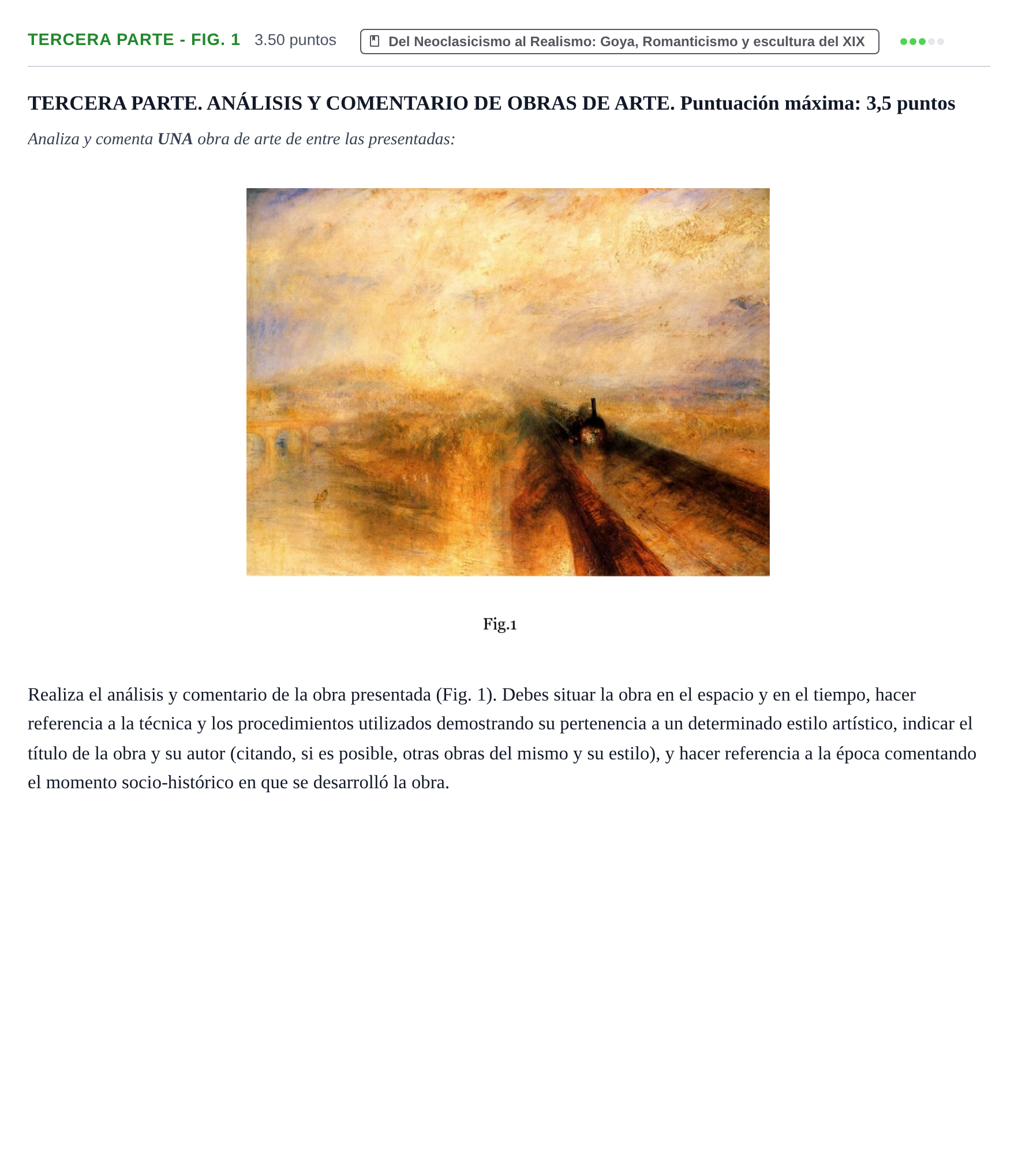 Enunciado: Ejercicio Tercera parte - Fig. 1 · Fundamentos Artísticos PAU Castilla-La Mancha Extraordinaria (Fundamentos del Arte II) 2021