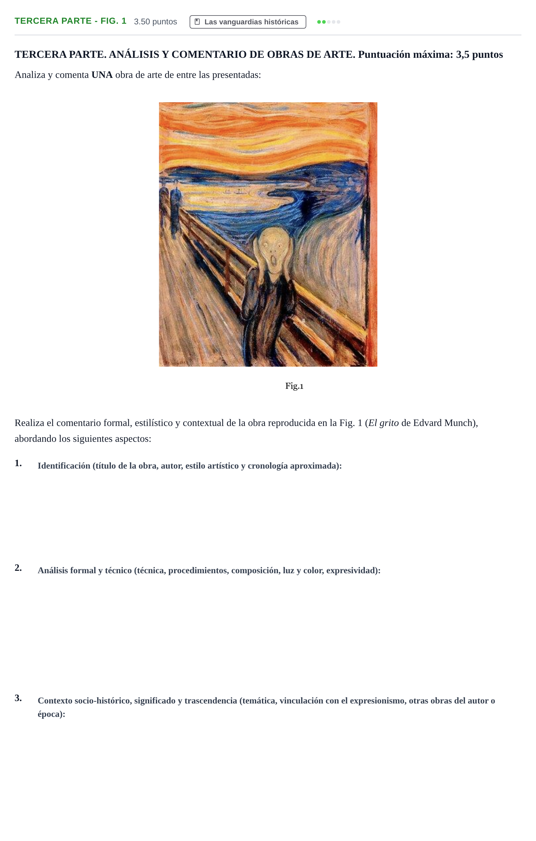 Enunciado: Ejercicio Tercera parte - Fig. 1 · Fundamentos Artísticos PAU Castilla-La Mancha Ordinaria (Fundamentos del Arte II) 2021