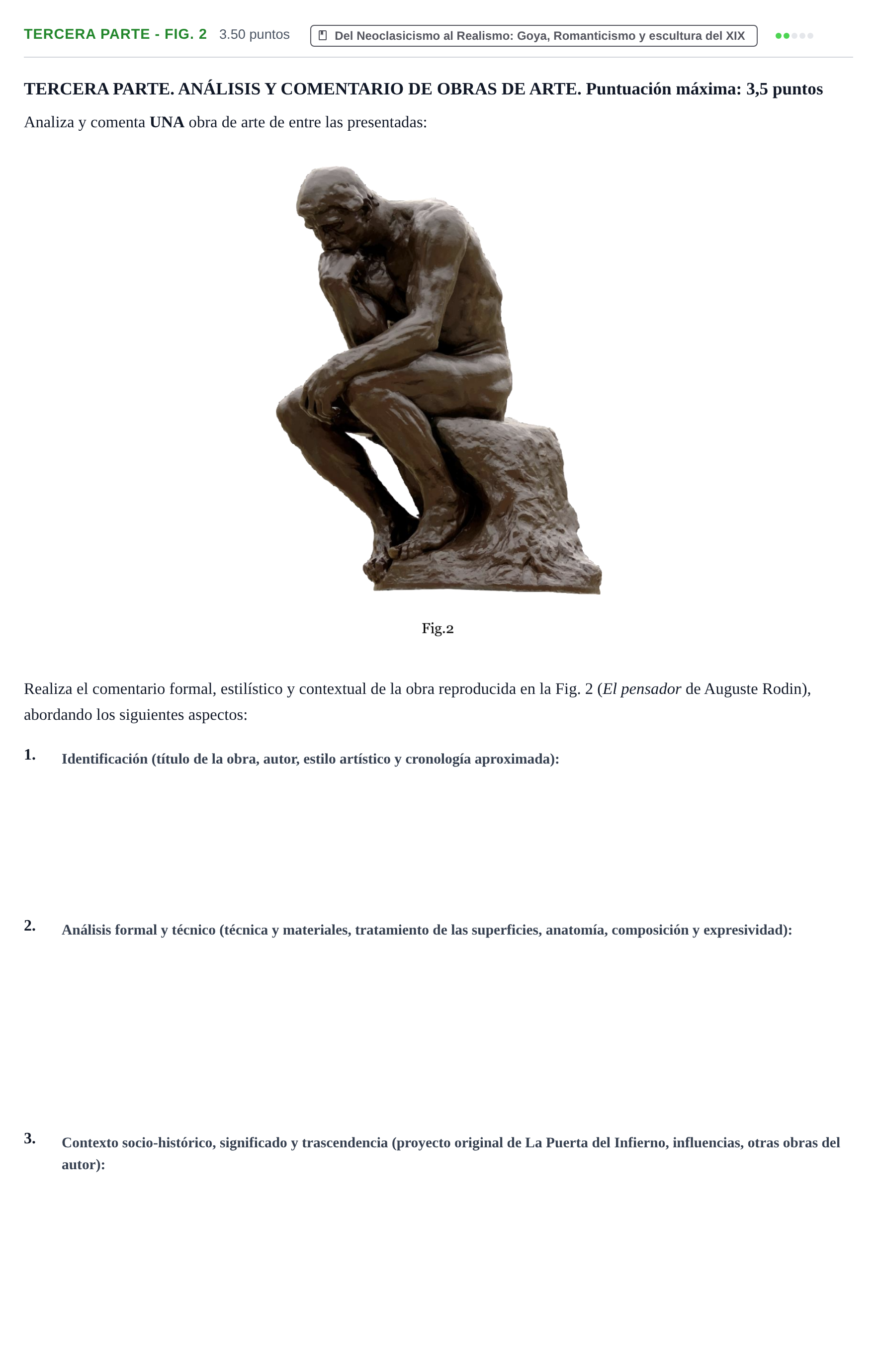 Enunciado: Ejercicio Tercera parte - Fig. 2 · Fundamentos Artísticos PAU Castilla-La Mancha Ordinaria (Fundamentos del Arte II) 2021