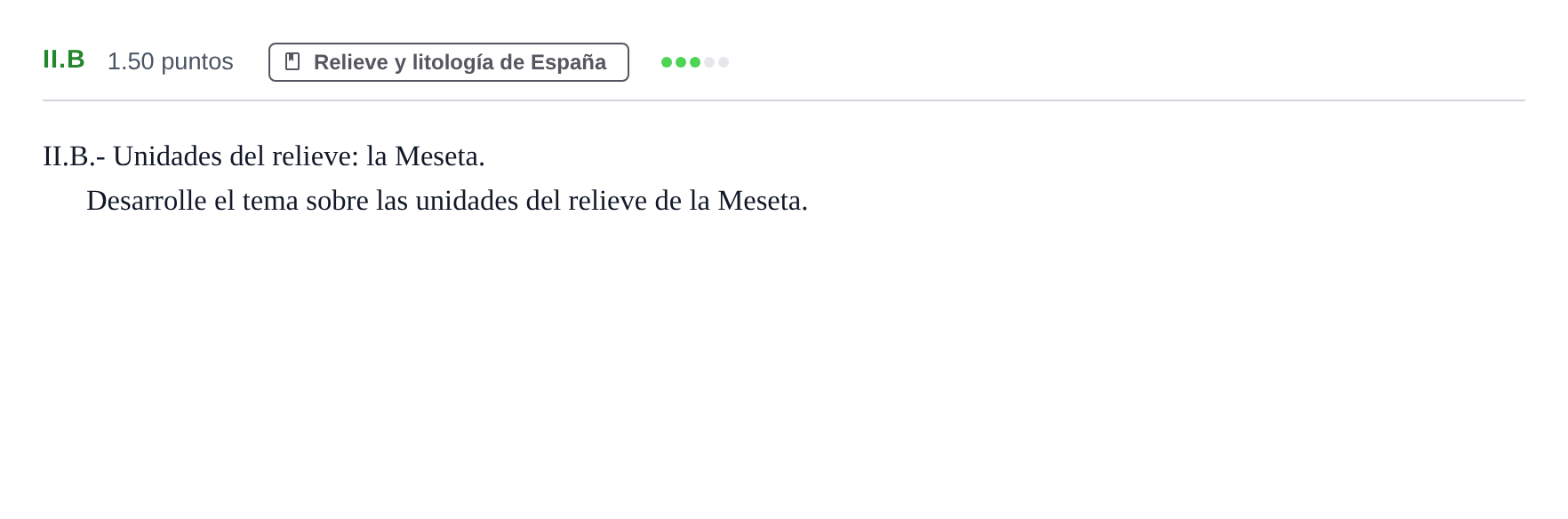 Enunciado: Ejercicio II.B · Geografía PAU Castilla-La Mancha Extraordinaria 2021
