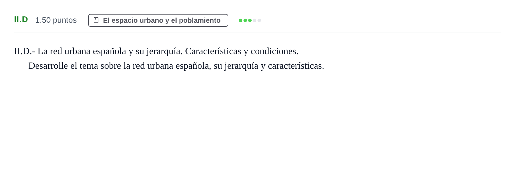 Enunciado: Ejercicio II.D · Geografía PAU Castilla-La Mancha Extraordinaria 2021