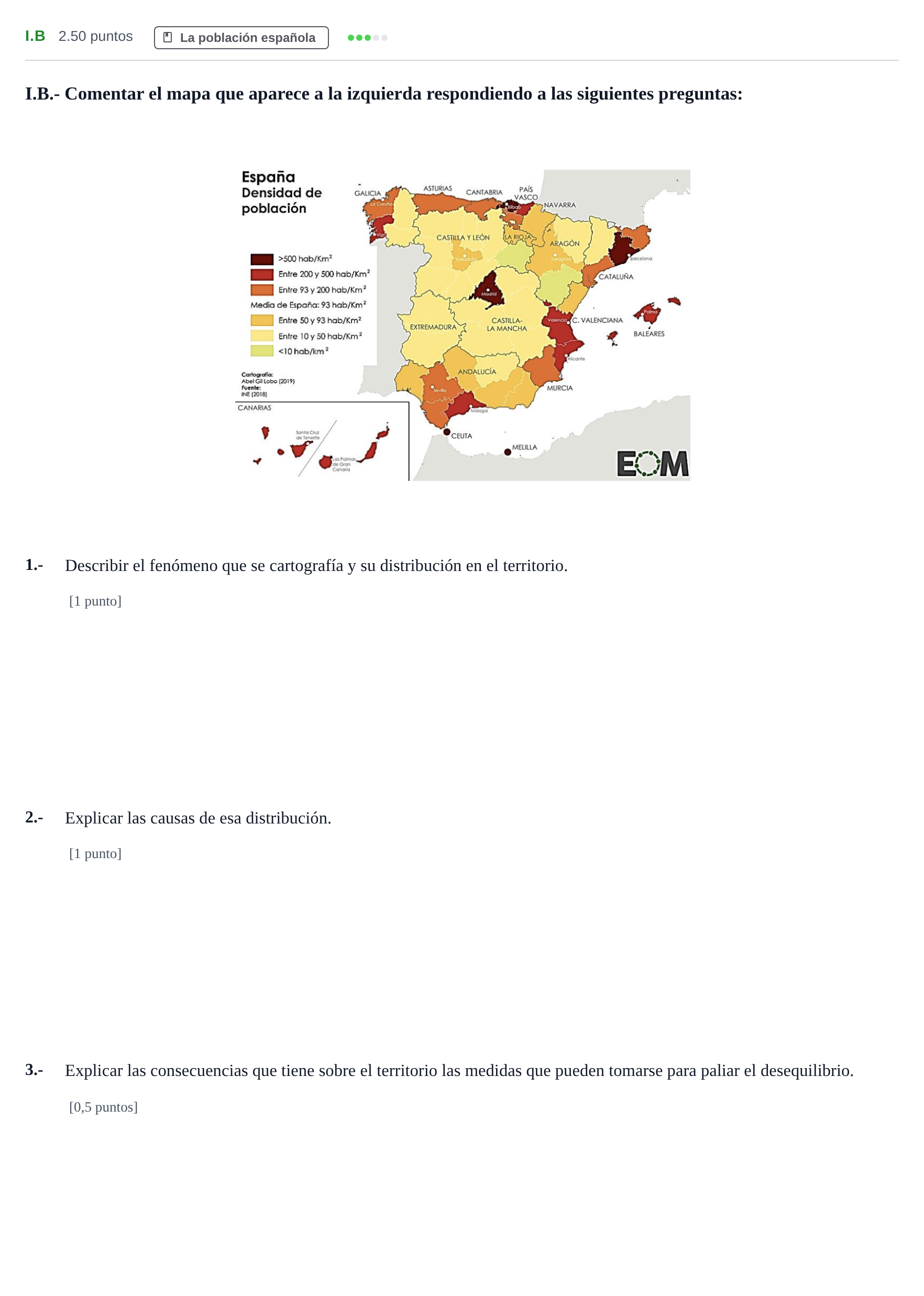 Enunciado: Ejercicio I.B · Geografía PAU Castilla-La Mancha Ordinaria 2021