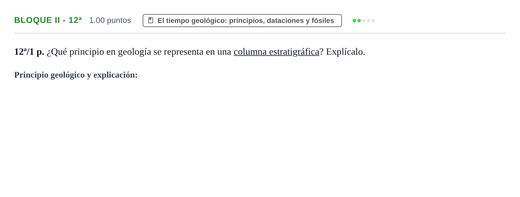 Enunciado: Bloque II - 12ª · Geología y Ciencias Ambientales PAU Castilla-La Mancha Extraordinaria 2021
