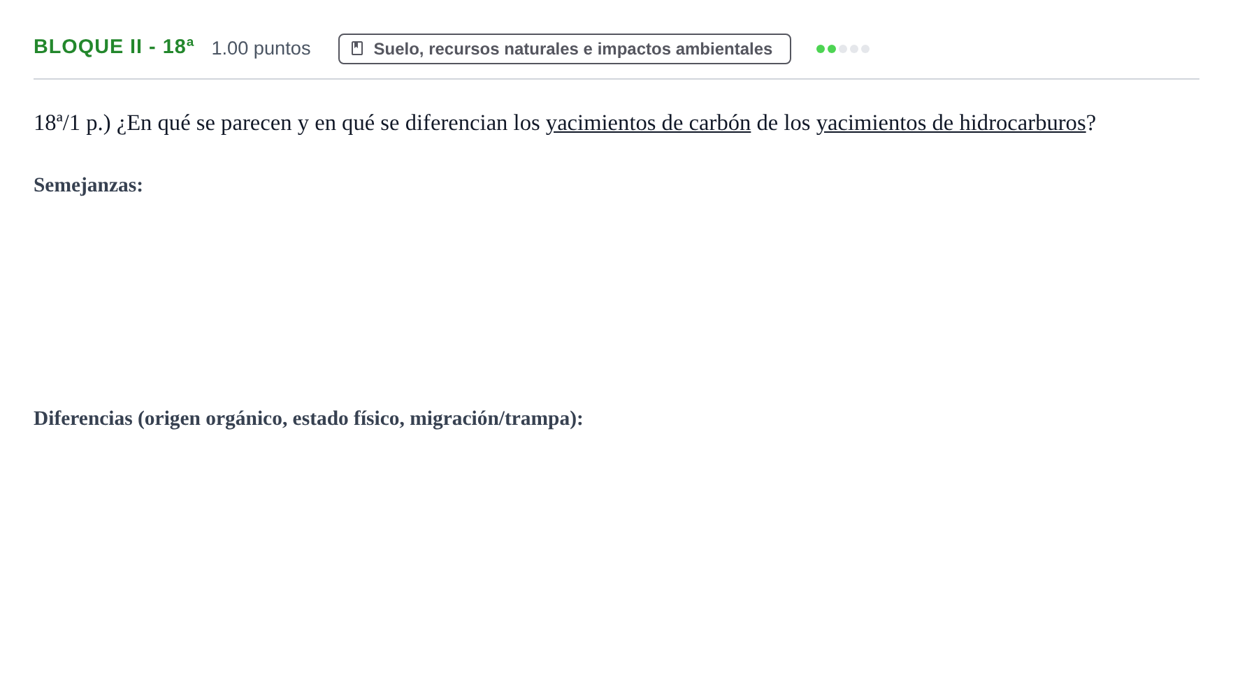 Enunciado: Bloque II - 18ª · Geología y Ciencias Ambientales PAU Castilla-La Mancha Extraordinaria 2021