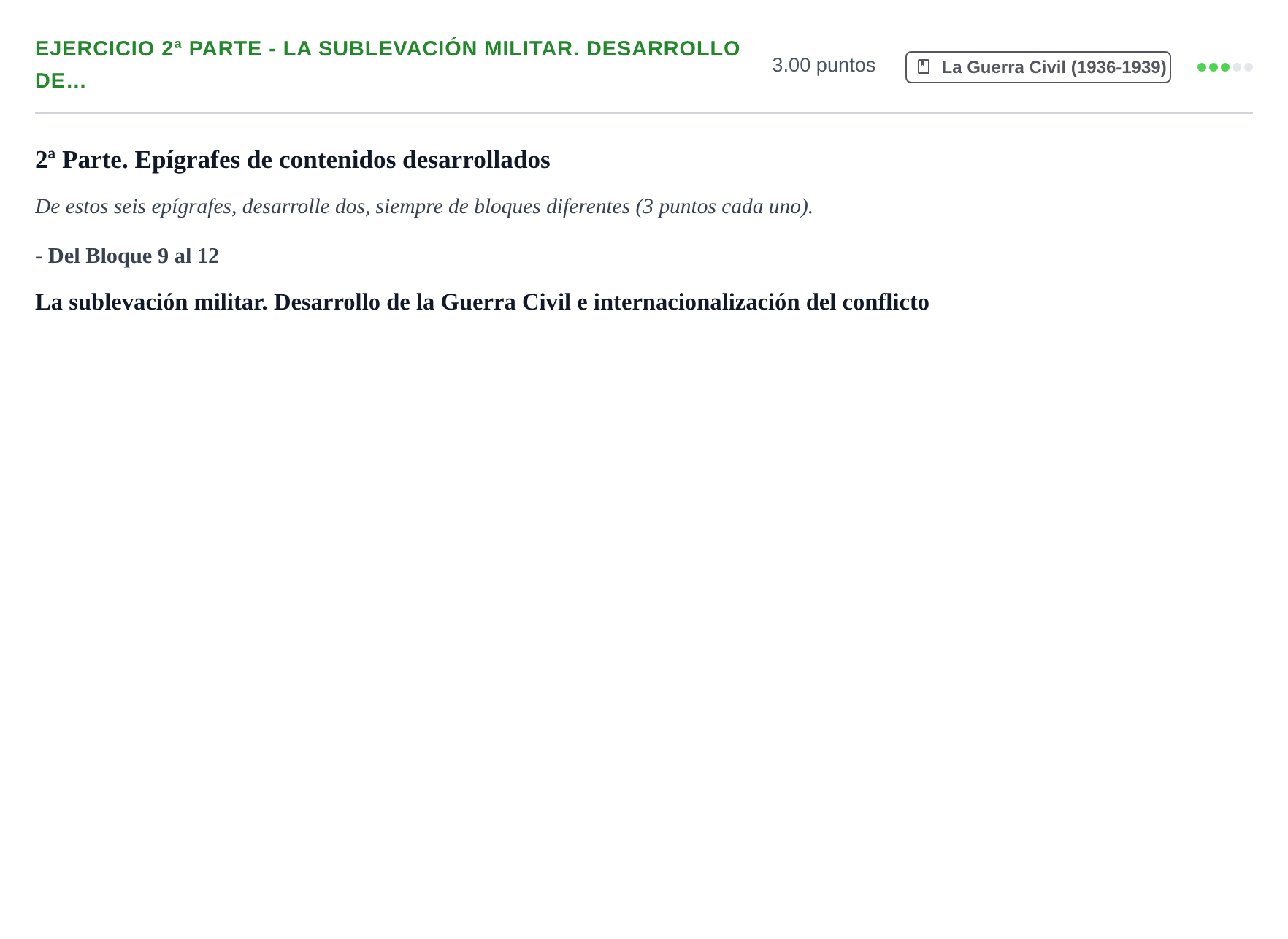 Enunciado: Ejercicio 2ª Parte - La sublevación militar. Desarrollo de… · Historia de España PAU Castilla-La Mancha Extraordinaria 2021