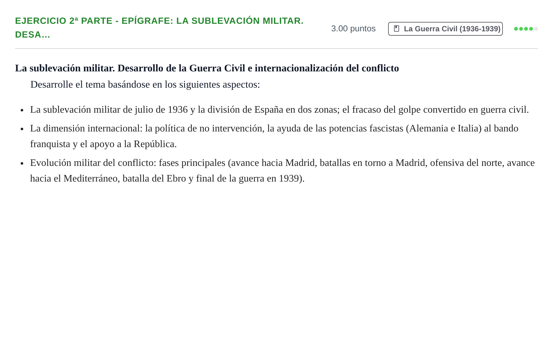 Enunciado: Ejercicio 2ª Parte - Epígrafe: La sublevación militar. Desa… · Historia de España PAU Castilla-La Mancha Ordinaria (Humanidades, CC.SS. y Artes) 2021