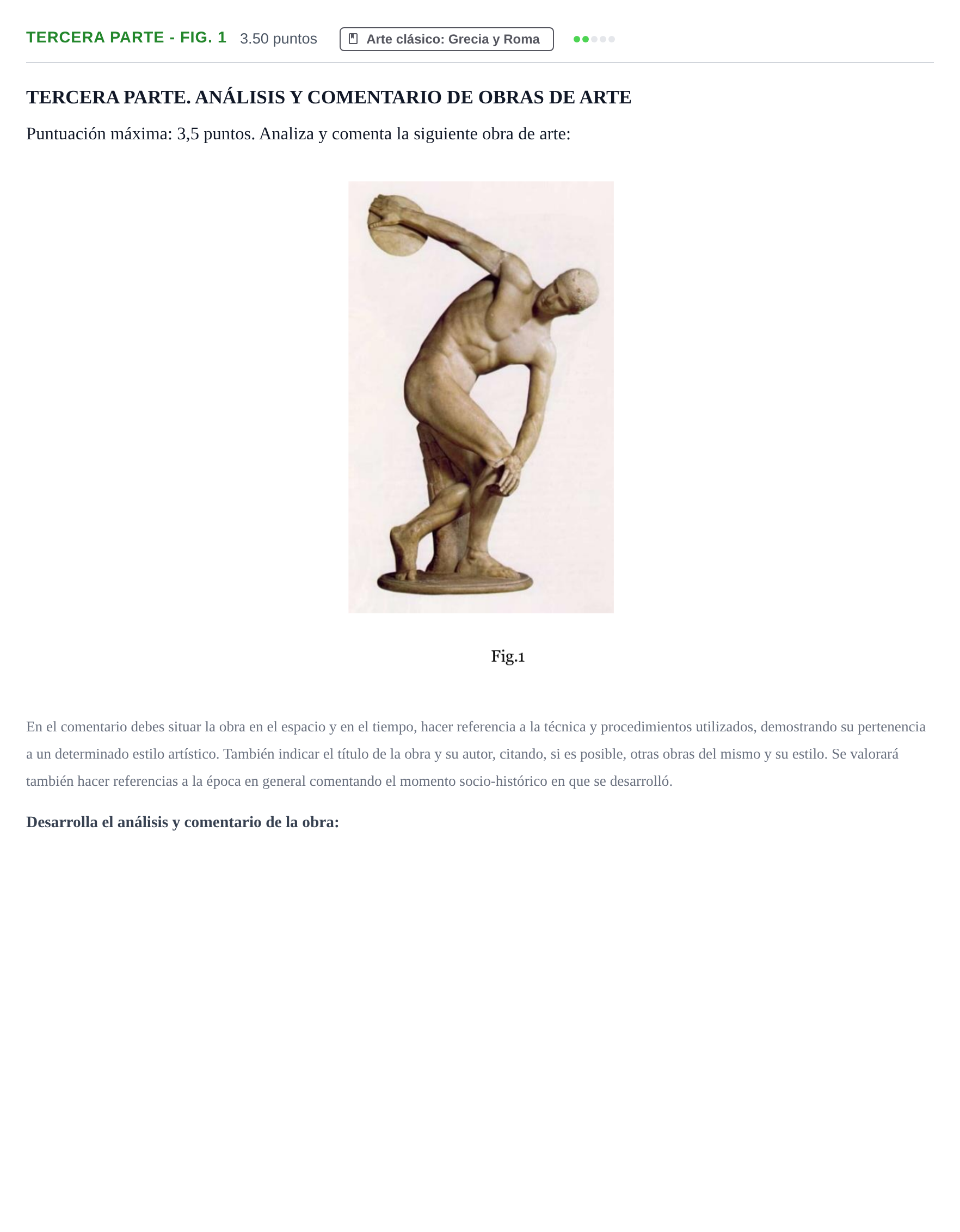 Enunciado: Ejercicio Tercera Parte - Fig. 1 · Historia del Arte PAU Castilla-La Mancha Extraordinaria 2021