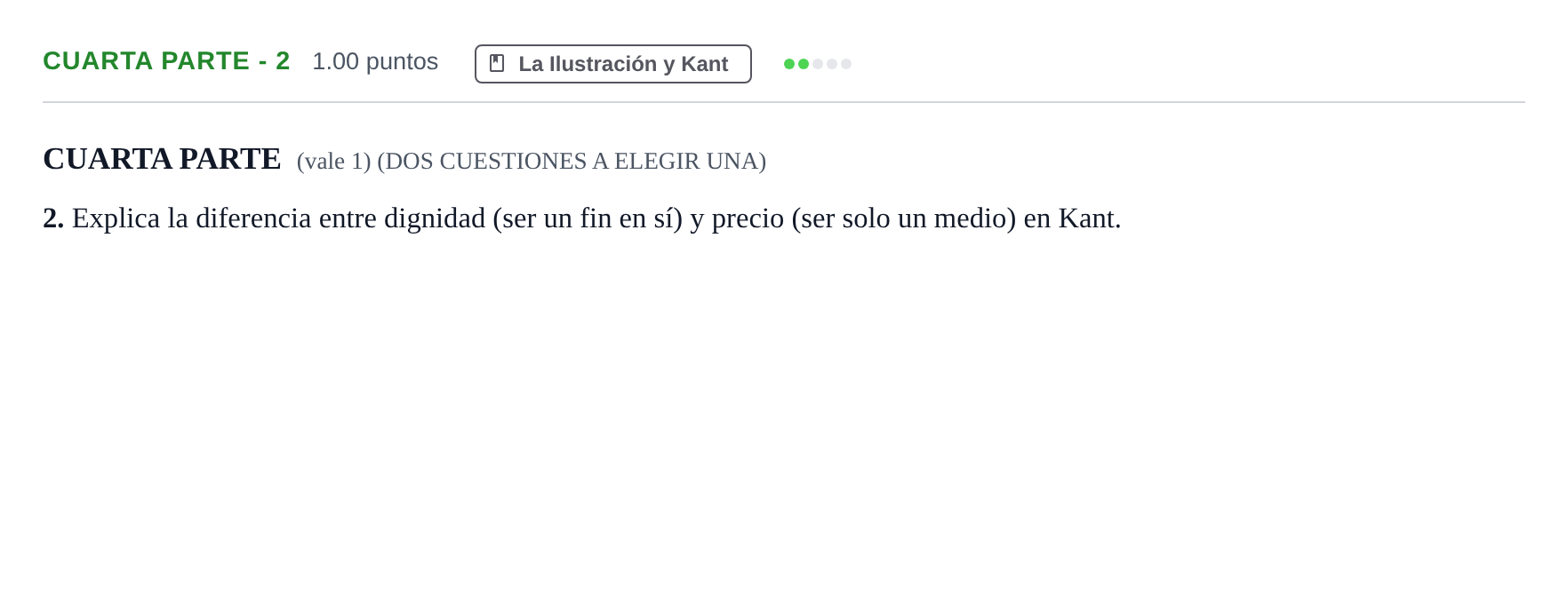 Enunciado: Ejercicio Cuarta parte - 2 · Historia de la Filosofía PAU Castilla-La Mancha Ordinaria 2021