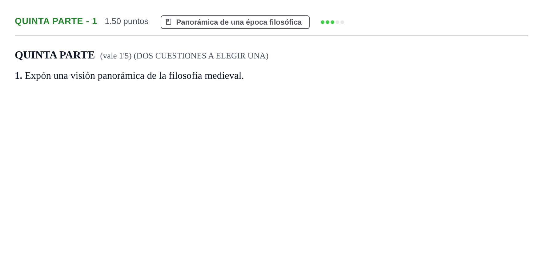 Enunciado: Ejercicio Quinta parte - 1 · Historia de la Filosofía PAU Castilla-La Mancha Ordinaria 2021