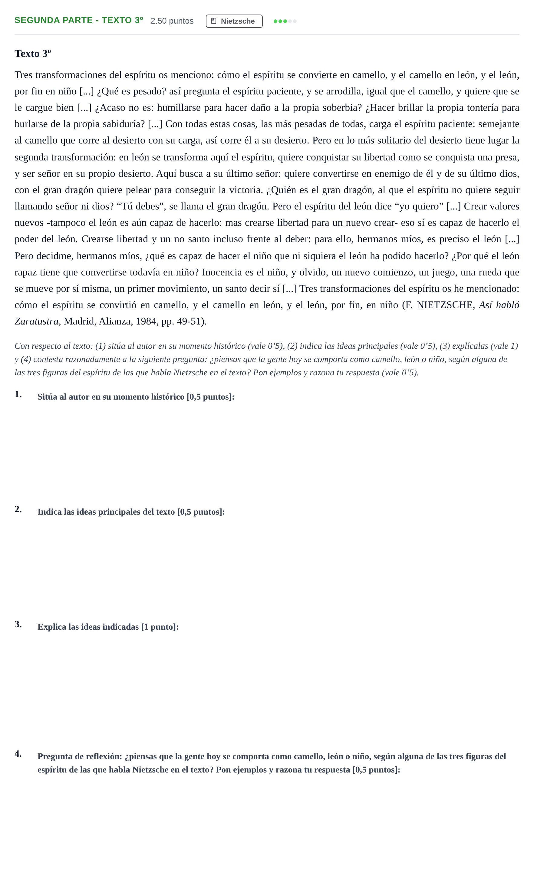 Enunciado: Ejercicio Segunda parte - Texto 3º · Historia de la Filosofía PAU Castilla-La Mancha Ordinaria 2021