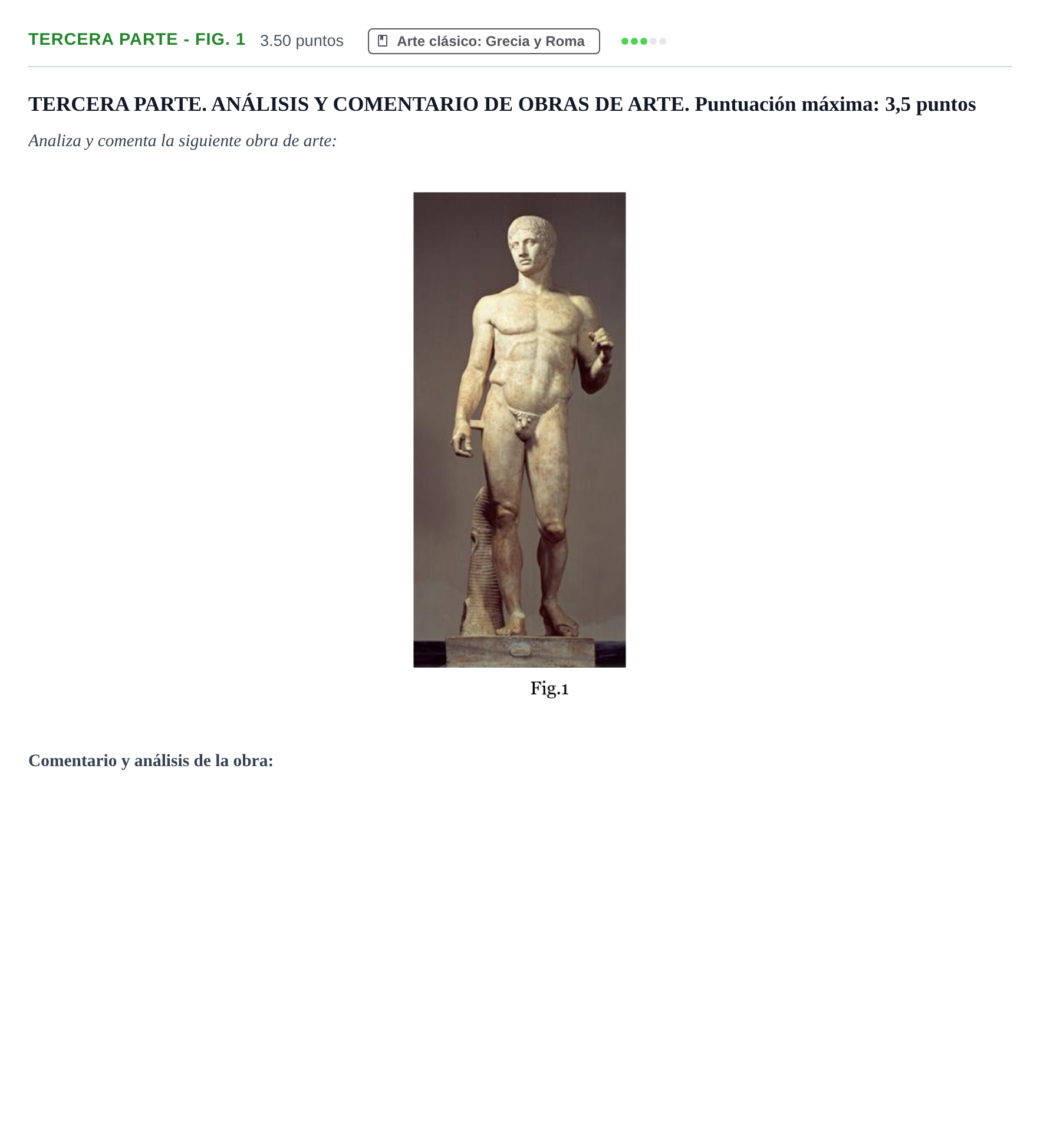 Enunciado: Ejercicio Tercera parte - Fig. 1 · Historia del Arte PAU Castilla-La Mancha Ordinaria 2021
