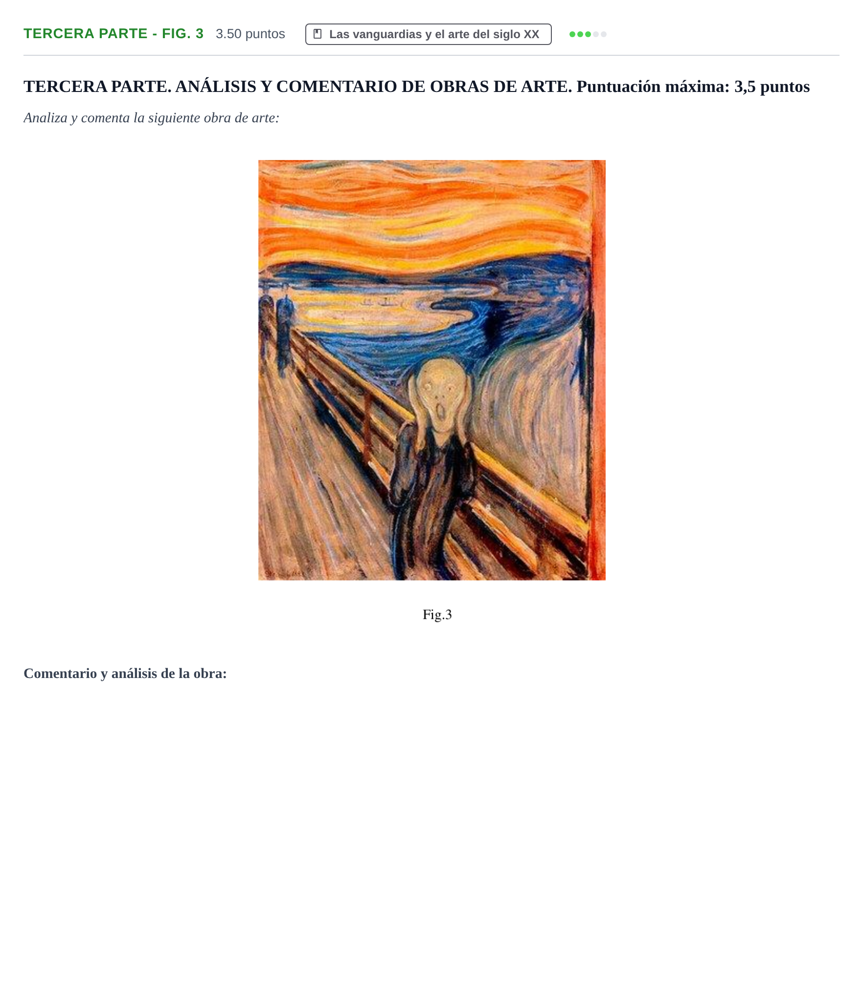 Enunciado: Ejercicio Tercera parte - Fig. 3 · Historia del Arte PAU Castilla-La Mancha Ordinaria 2021