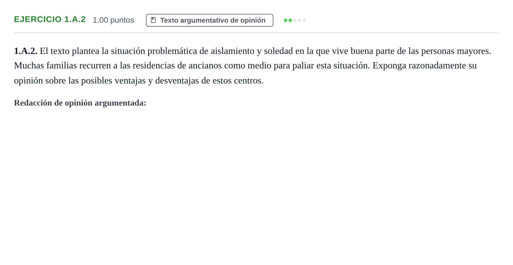 Enunciado: Ejercicio 1.A.2 · Lengua Castellana y Literatura II PAU Castilla-La Mancha Ordinaria (Ciencias) 2021