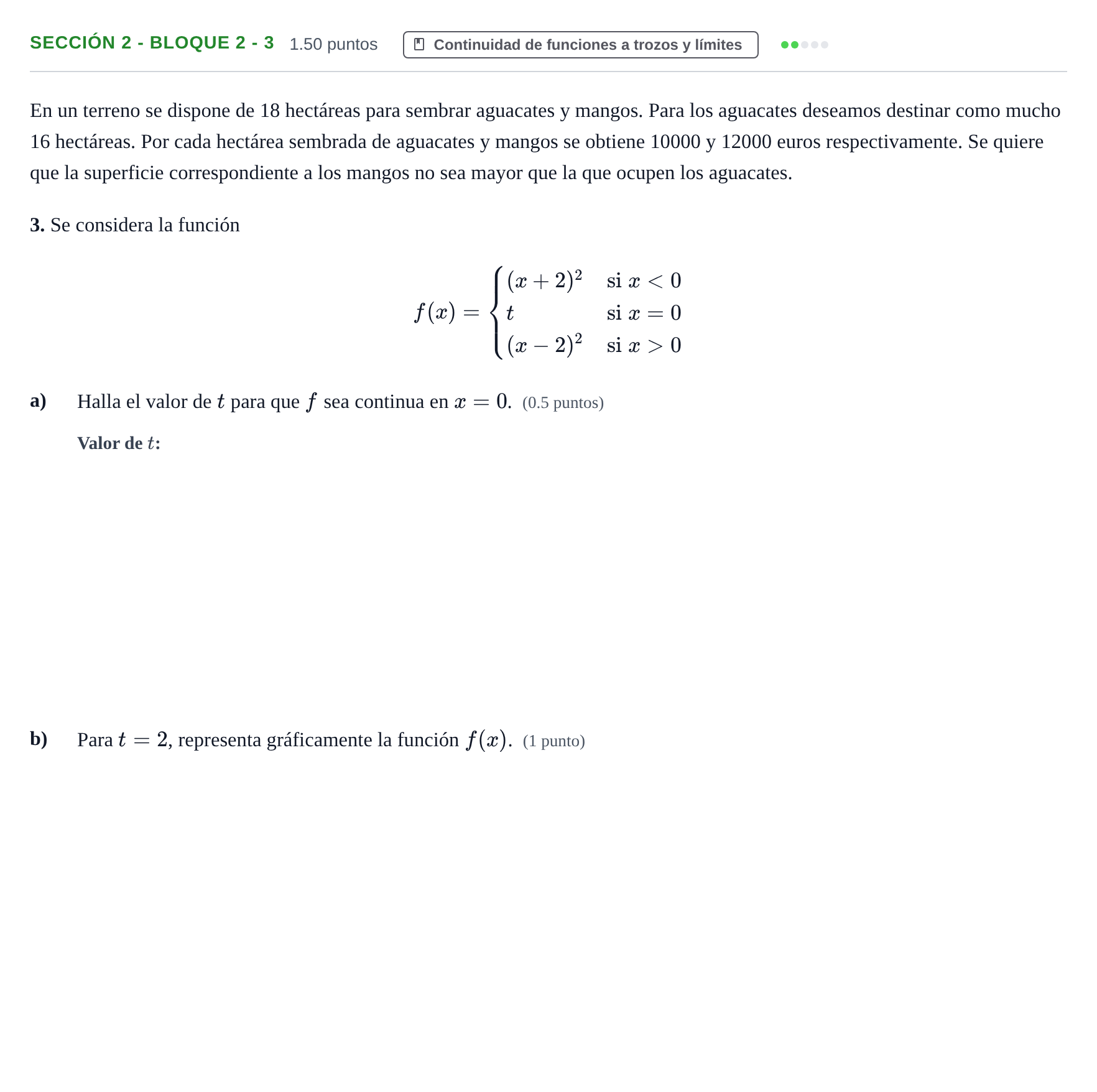 Enunciado: Ejercicio Sección 2 - Bloque 2 - 3 · Matemáticas aplicadas a las Ciencias Sociales II PAU Castilla-La Mancha Extraordinaria 2021