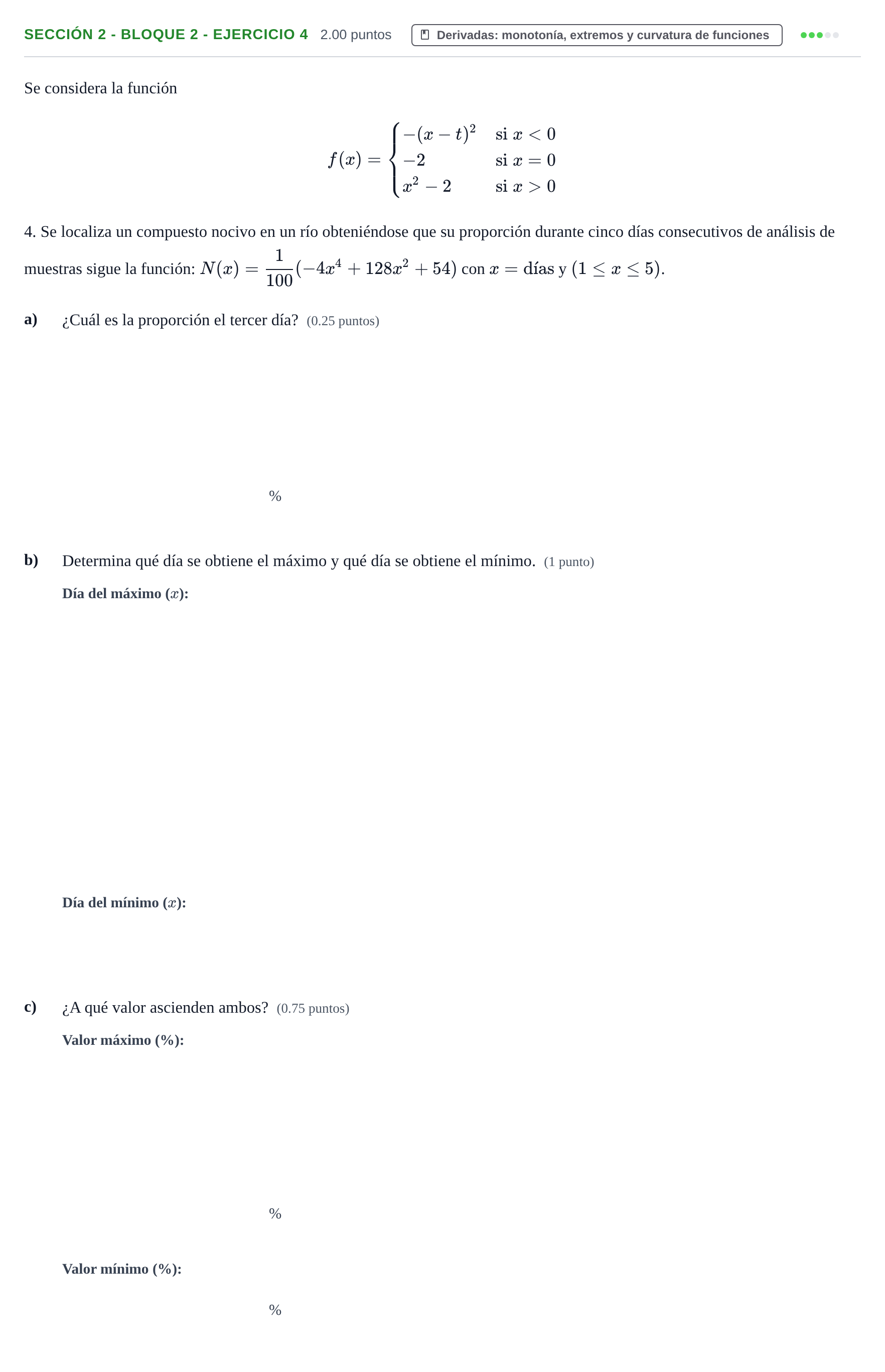 Enunciado: Ejercicio Sección 2 - Bloque 2 - Ejercicio 4 · Matemáticas aplicadas a las Ciencias Sociales II PAU Castilla-La Mancha Ordinaria 2021