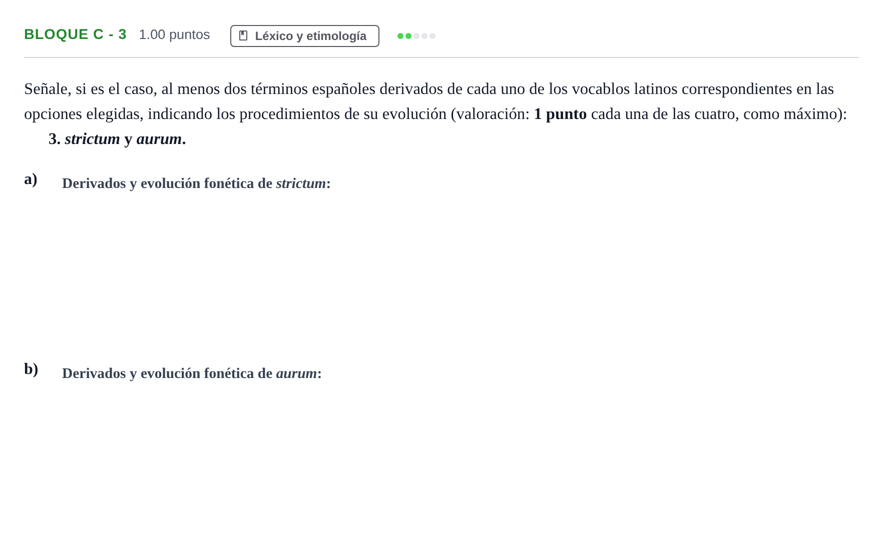 Enunciado: Bloque C - 3 · Latín II PAU Andalucía Extraordinaria Reserva 2024