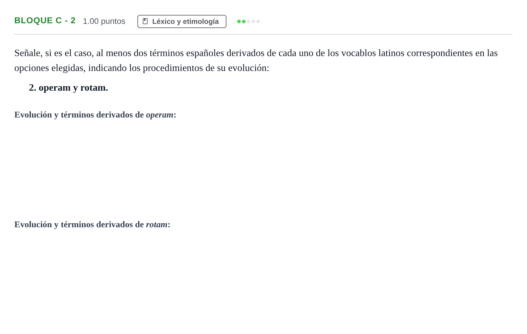 Enunciado: Bloque C - 2 · Latín II PAU Andalucía Extraordinaria Suplente 2024