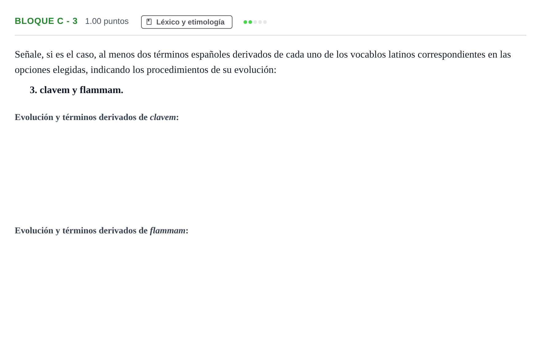 Enunciado: Bloque C - 3 · Latín II PAU Andalucía Extraordinaria Suplente 2024