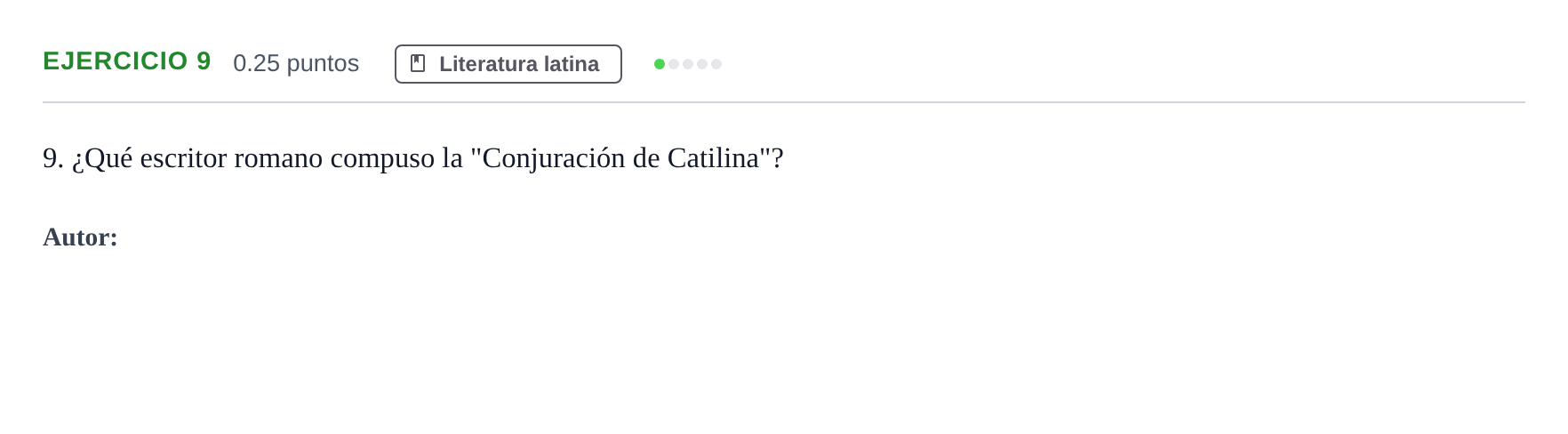 Enunciado: Problema 9 · Latín II PAU Andalucía Ordinaria Suplente 2024