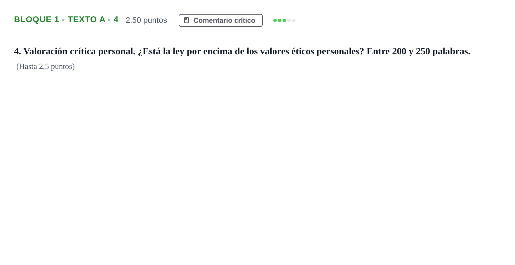 Enunciado: Bloque 1 - Texto A - 4 · Literatura Dramática PAU Andalucía Ordinaria Titular 2024