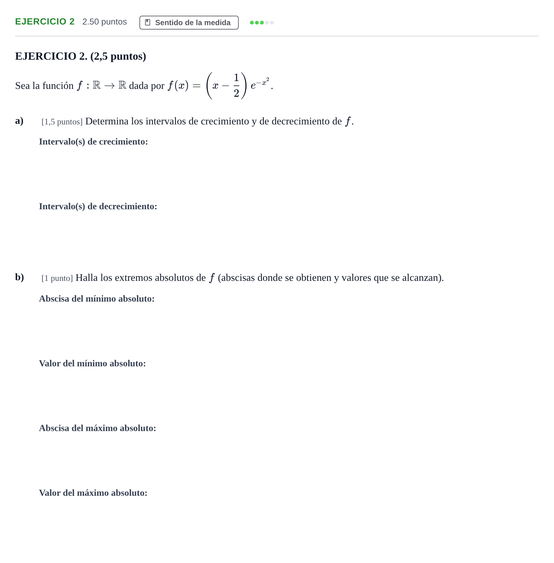 Enunciado: Ejercicio 2 · Matemáticas II PAU Andalucía Extraordinaria Titular 2024
