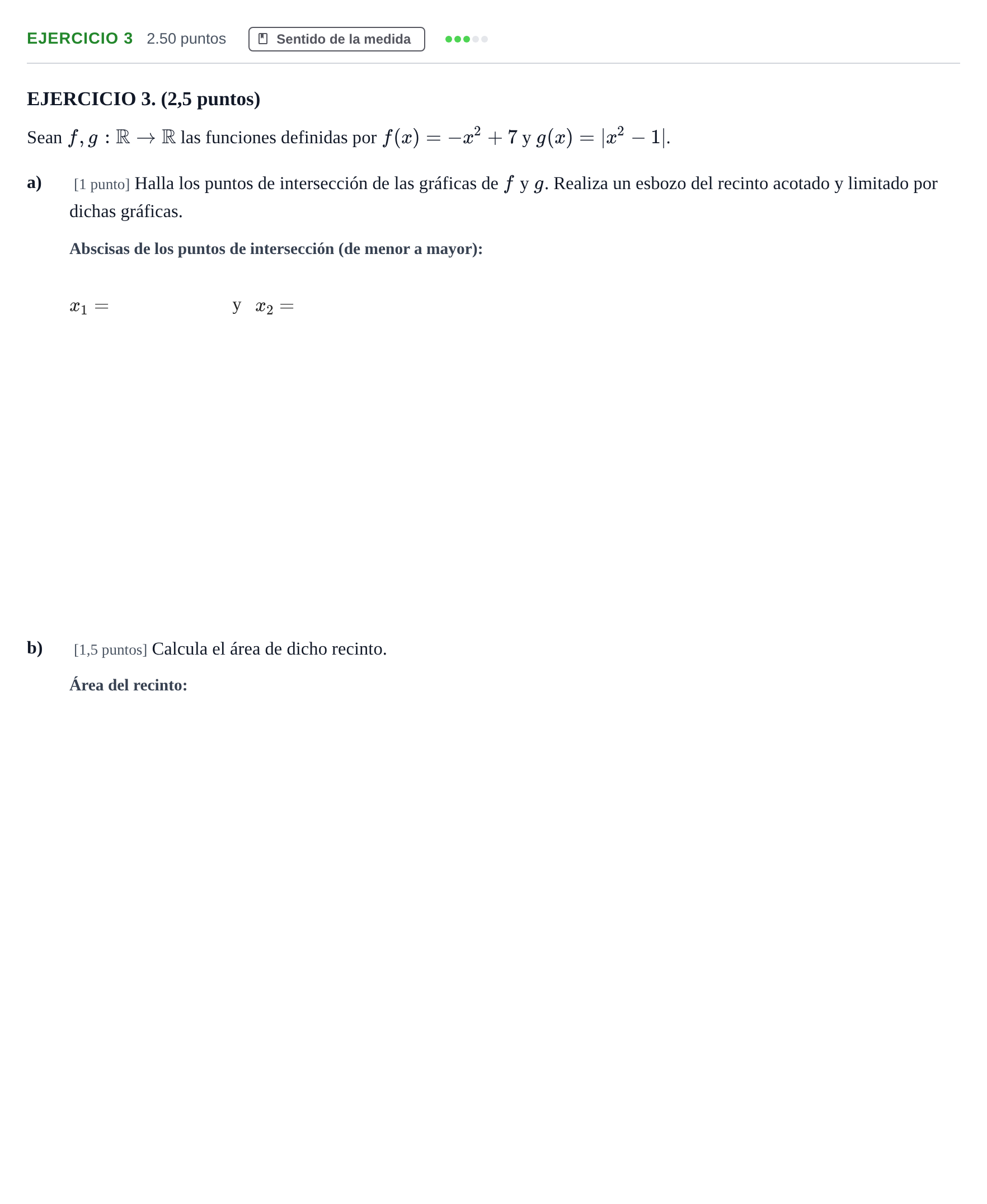 Enunciado: Ejercicio 3 · Matemáticas II PAU Andalucía Extraordinaria Titular 2024