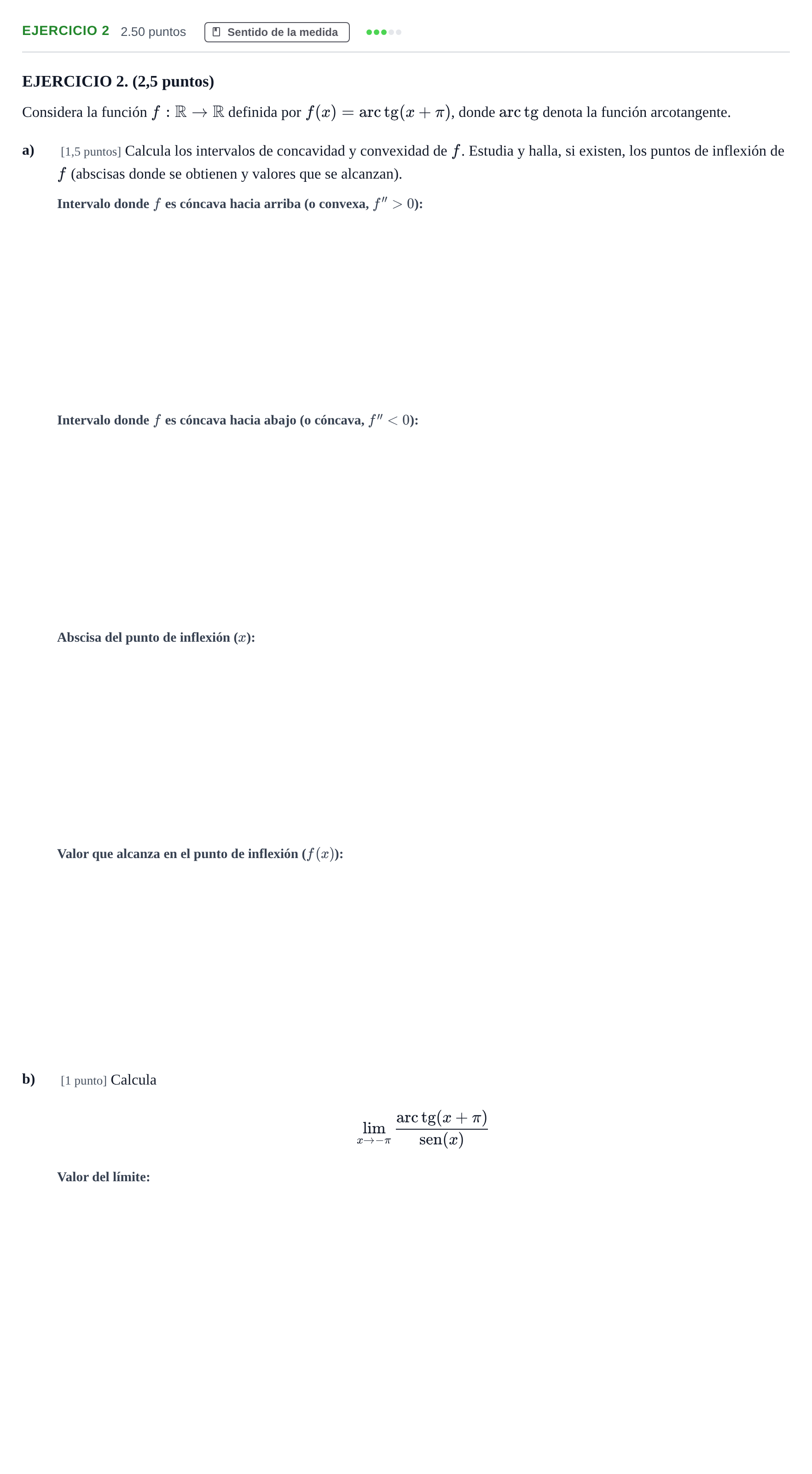 Enunciado: EJERCICIO 2 · Matemáticas II PAU Andalucía Ordinaria Suplente 2024