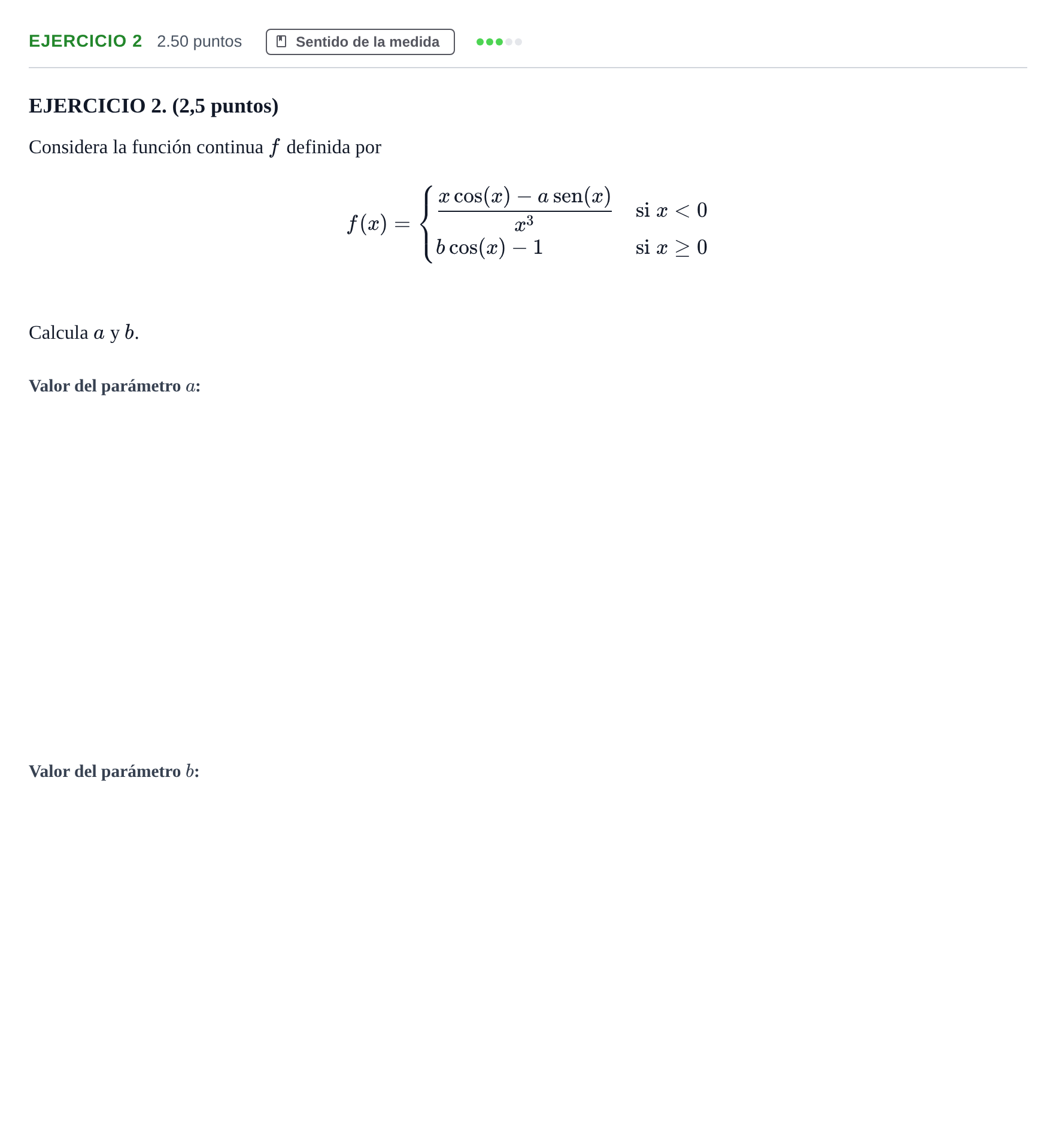 Enunciado: EJERCICIO 2 · Matemáticas II PAU Andalucía Ordinaria Titular 2024