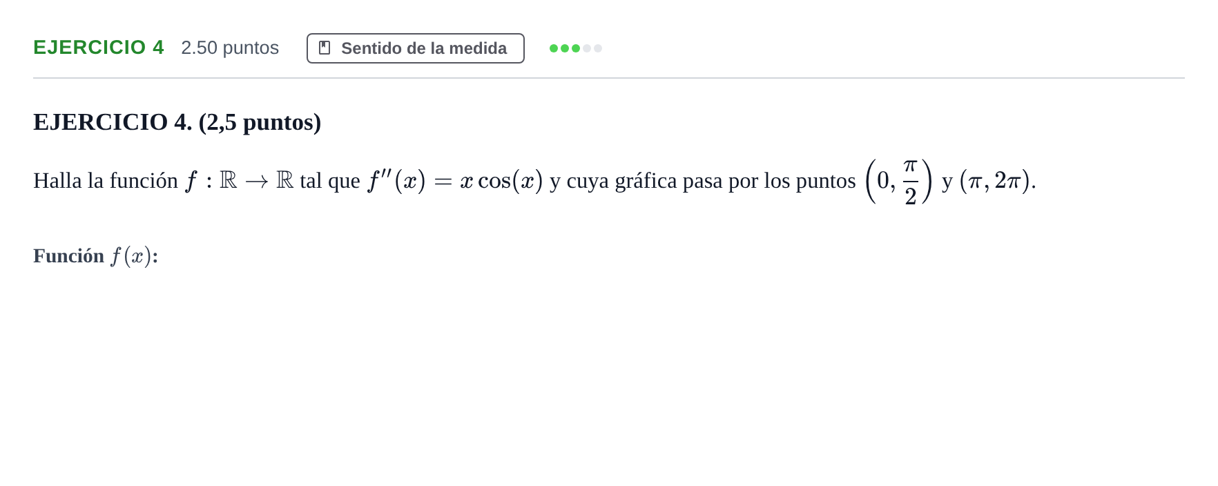 Enunciado: EJERCICIO 4 · Matemáticas II PAU Andalucía Ordinaria Titular 2024