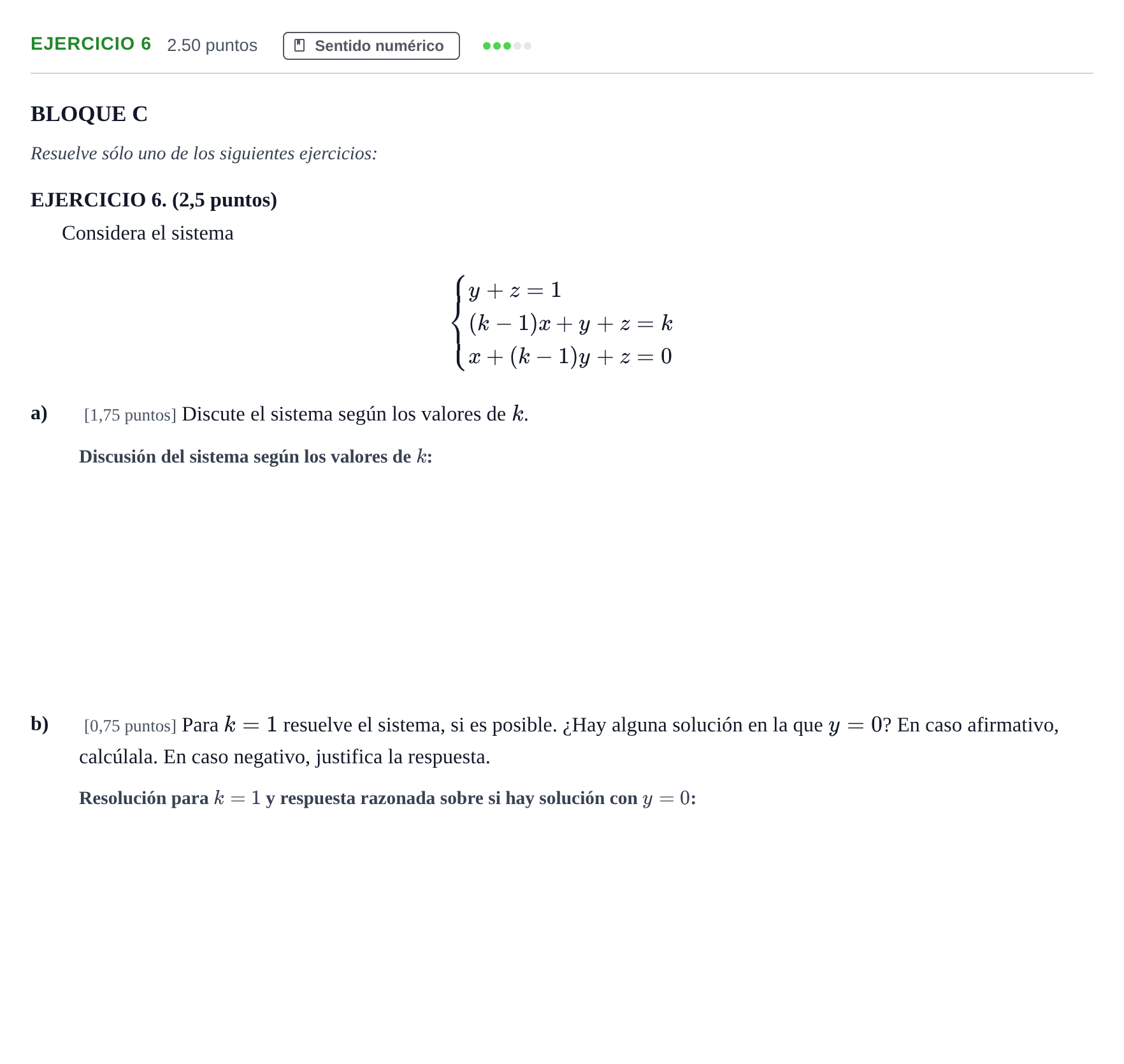 Enunciado: EJERCICIO 6 · Matemáticas II PAU Andalucía Ordinaria Titular 2024