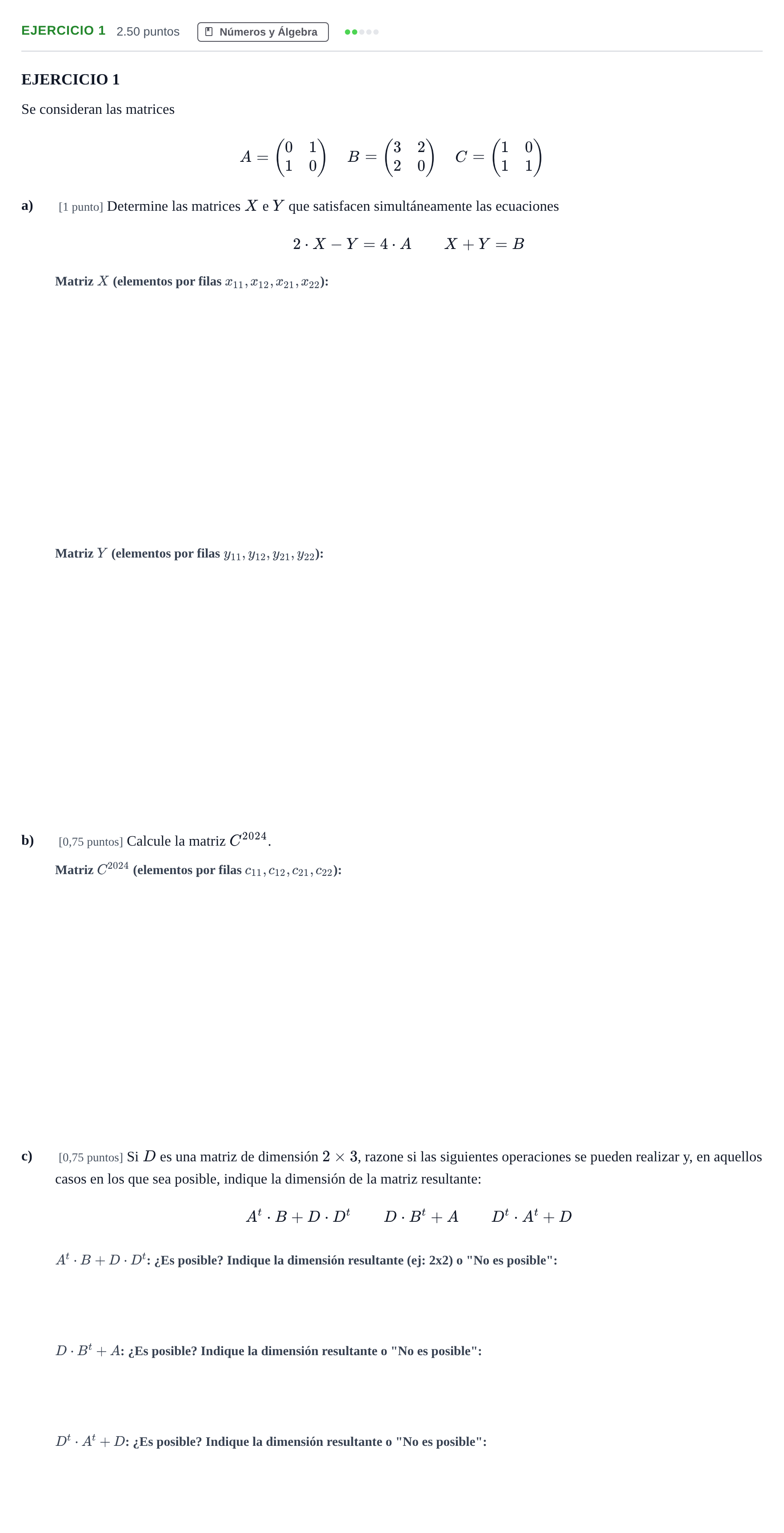 Enunciado: Problema 1 · Matemáticas aplicadas a las Ciencias Sociales II PAU Andalucía Extraordinaria Reserva 2024
