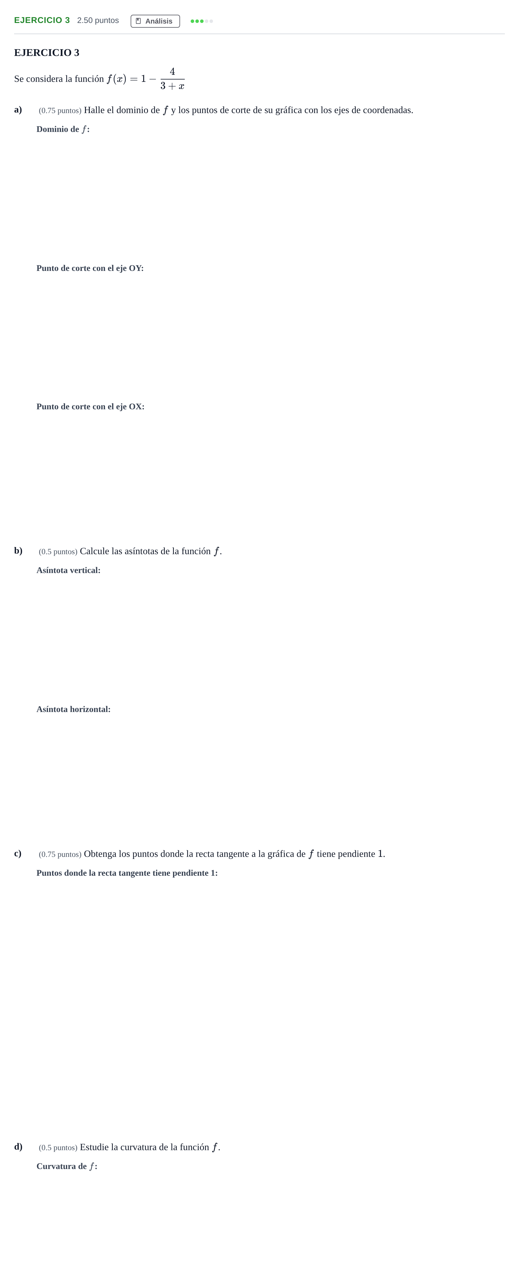 Enunciado: Ejercicio 3 · Matemáticas aplicadas a las Ciencias Sociales II PAU Andalucía Extraordinaria Suplente 2024