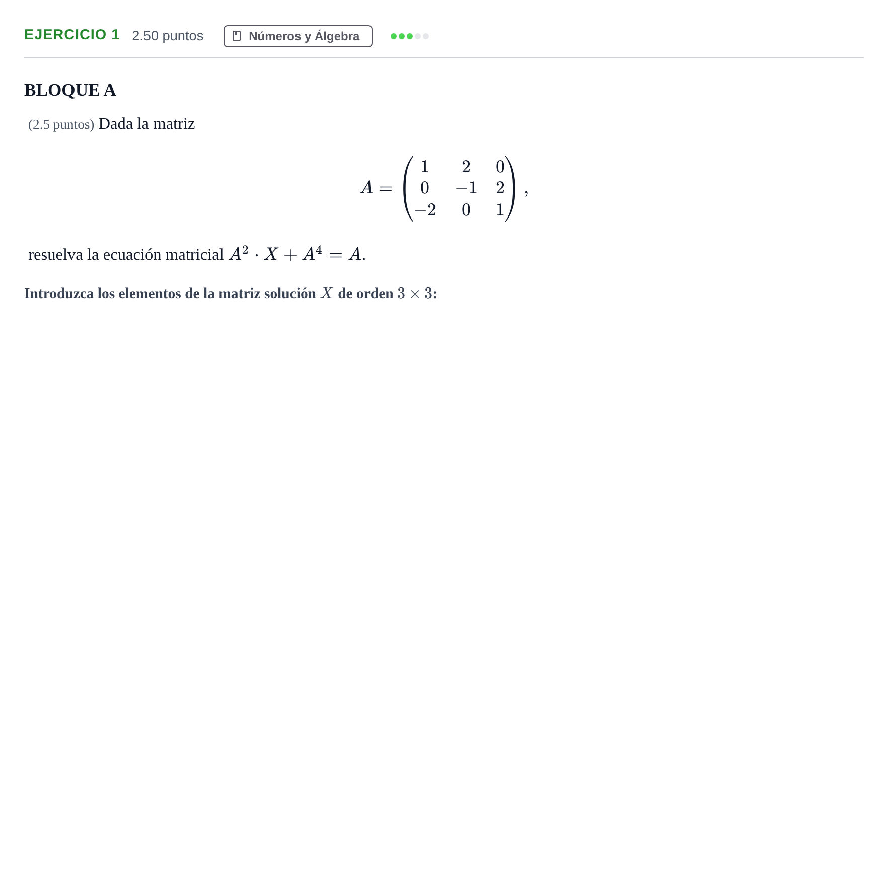Enunciado: Ejercicio 1 · Matemáticas aplicadas a las Ciencias Sociales II PAU Andalucía Extraordinaria Titular 2024