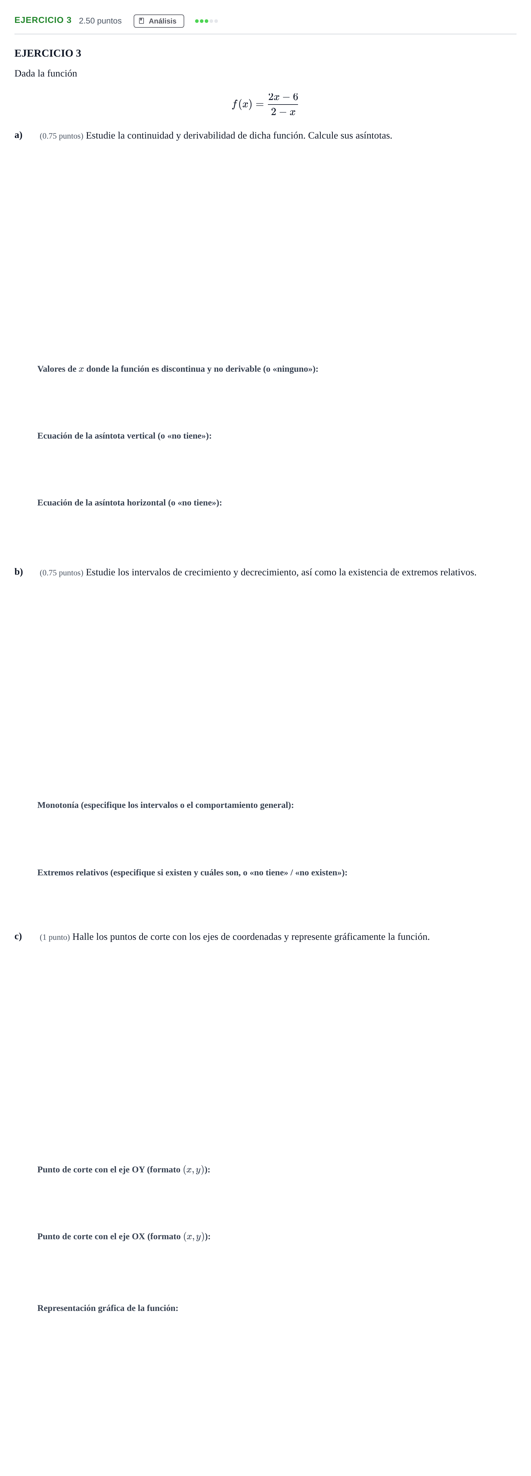 Enunciado: Ejercicio 3 · Matemáticas aplicadas a las Ciencias Sociales II PAU Andalucía Extraordinaria Titular 2024