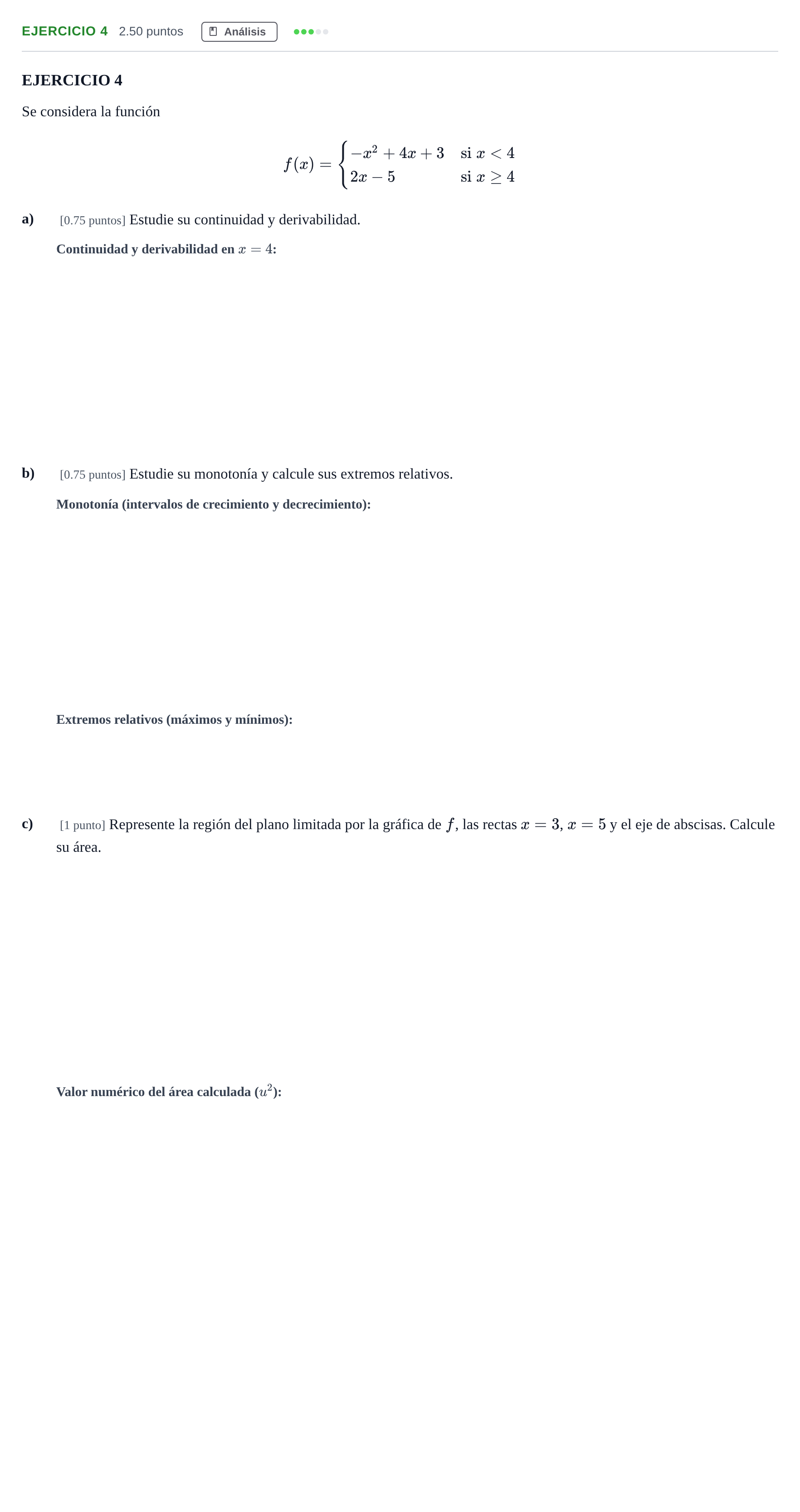 Enunciado: Ejercicio 4 · Matemáticas aplicadas a las Ciencias Sociales II PAU Andalucía Extraordinaria Titular 2024