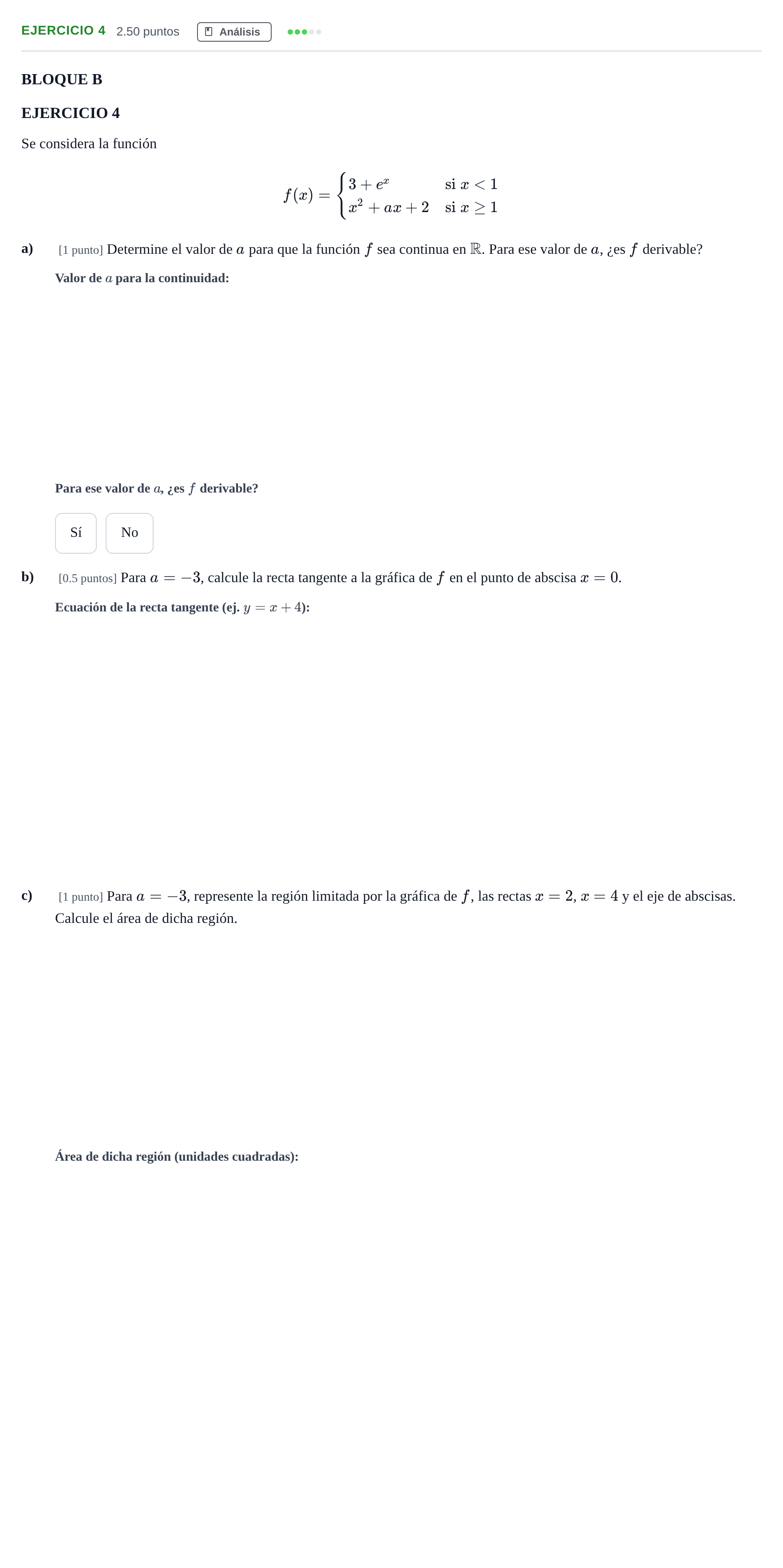 Enunciado: Ejercicio 4 · Matemáticas aplicadas a las Ciencias Sociales II PAU Andalucía Ordinaria Reserva 2024
