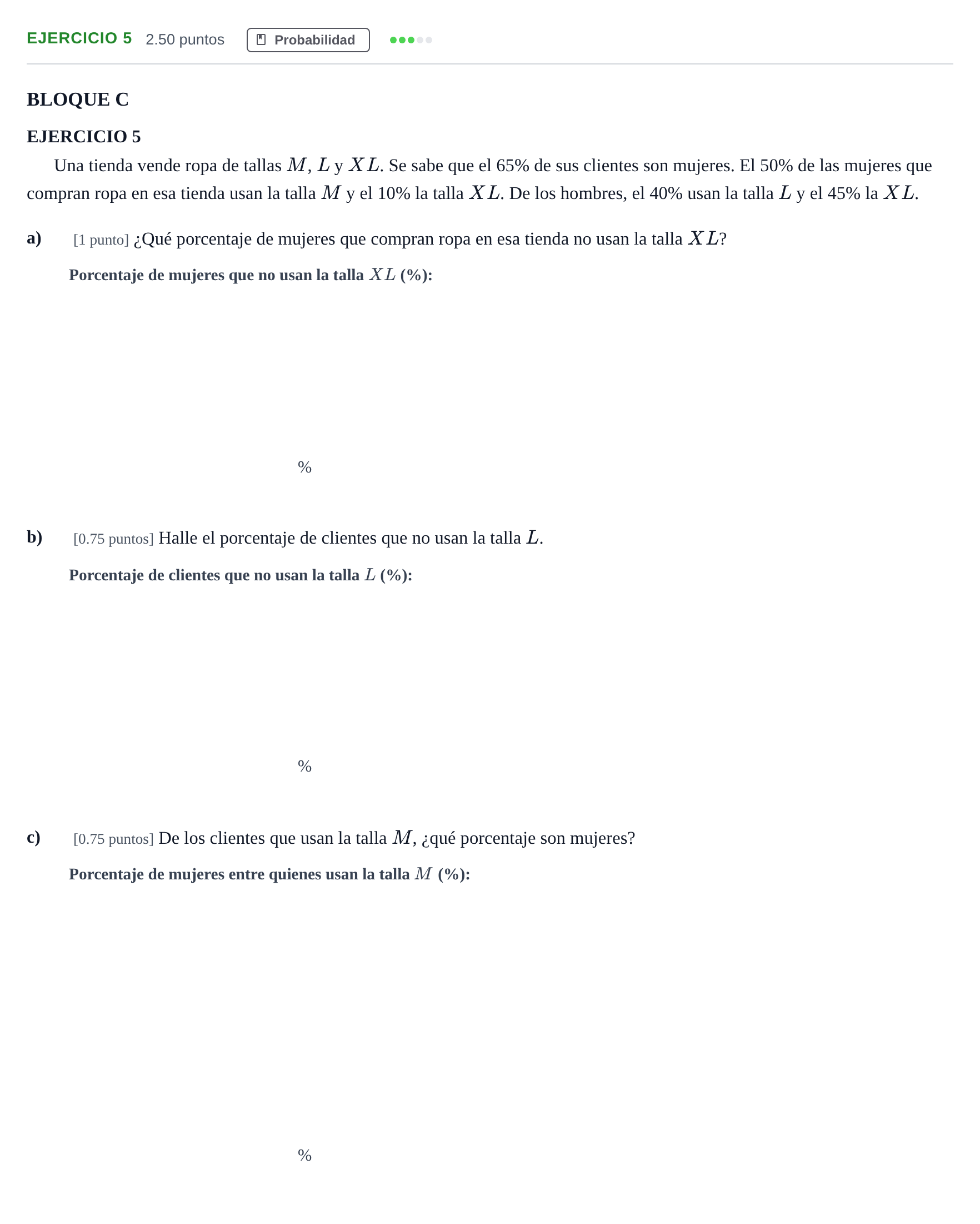 Enunciado: Ejercicio 5 · Matemáticas aplicadas a las Ciencias Sociales II PAU Andalucía Ordinaria Reserva 2024