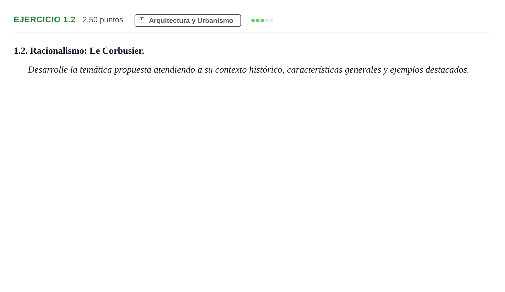 Enunciado: Ejercicio 1.2 · Movimientos Culturales y Artísticos PAU Andalucía Extraordinaria Reserva 2024
