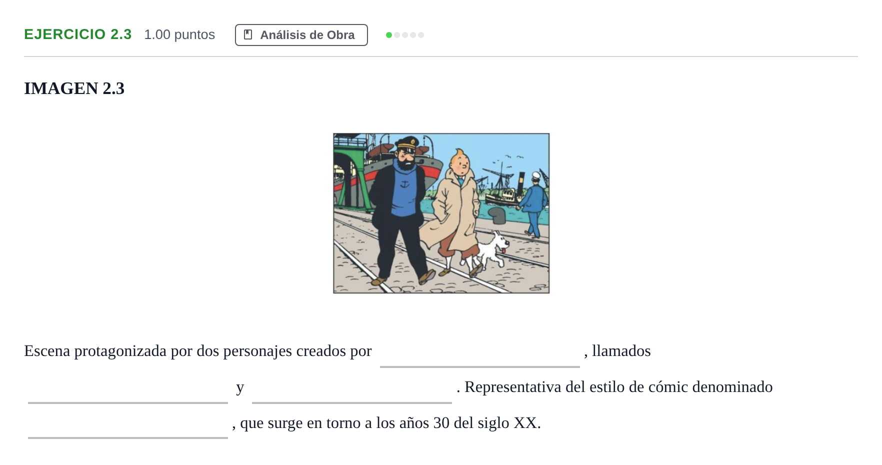 Enunciado: Ejercicio 2.3 · Movimientos Culturales y Artísticos PAU Andalucía Extraordinaria Titular 2024