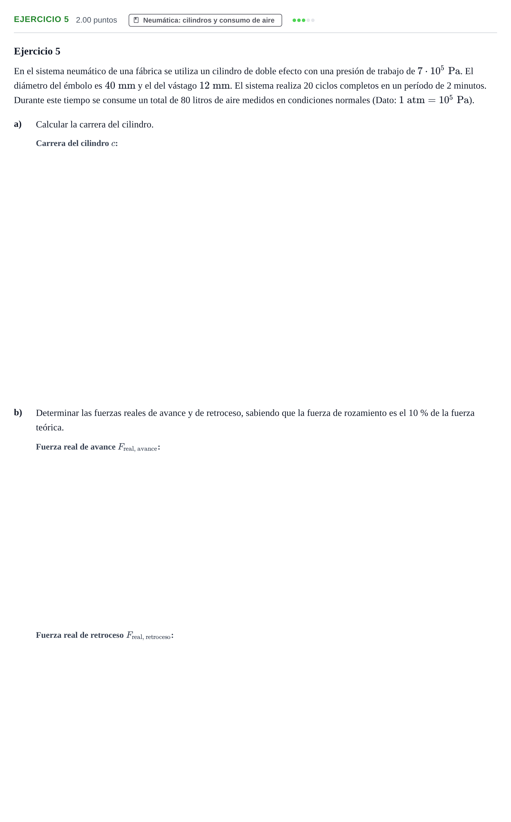 Enunciado: Ejercicio 5 - Neumática · Tecnología e Ingeniería II PAU Andalucía Extraordinaria Reserva 2024