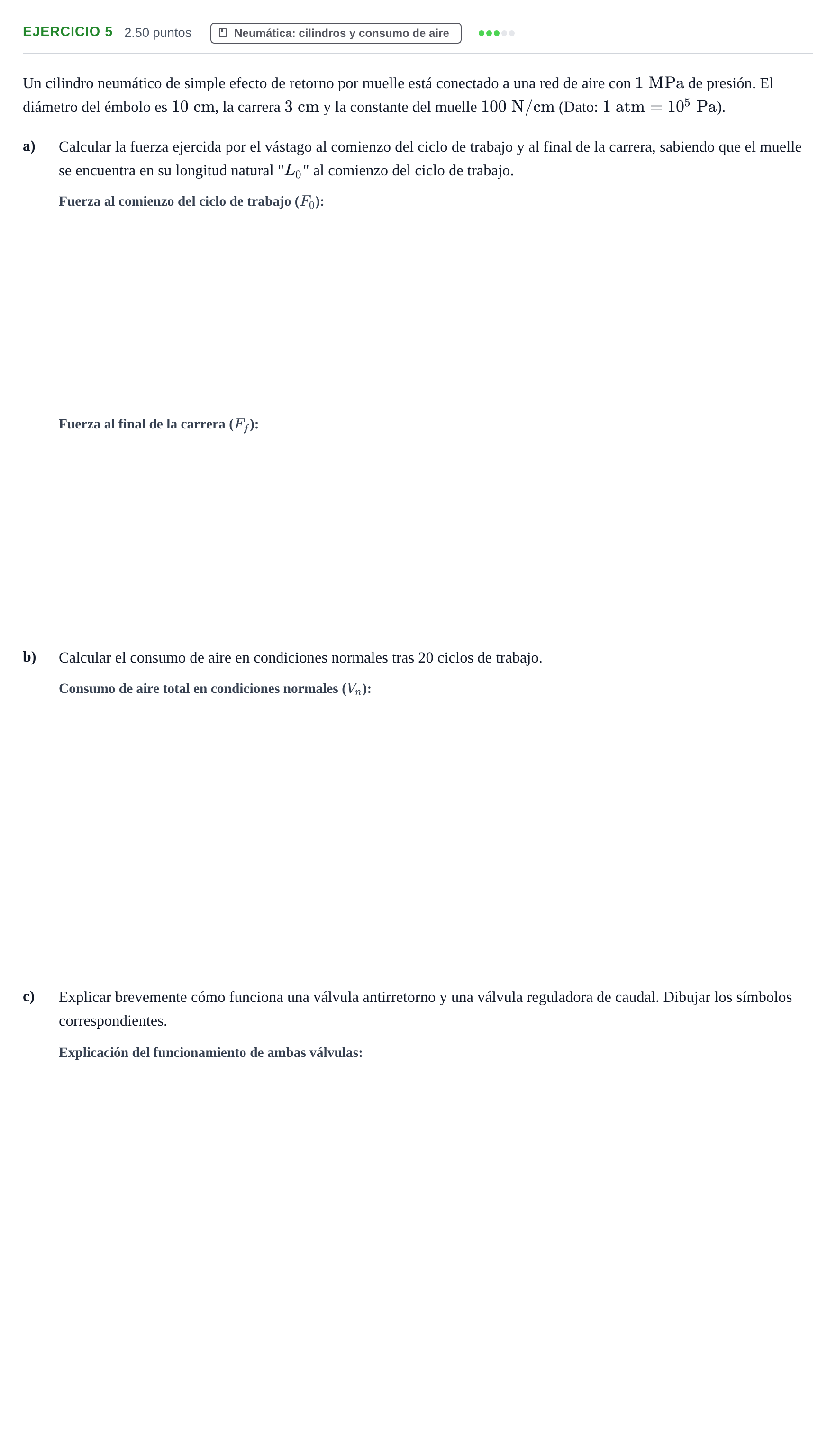 Enunciado: Ejercicio 5 · Tecnología e Ingeniería II PAU Andalucía Extraordinaria Titular 2024