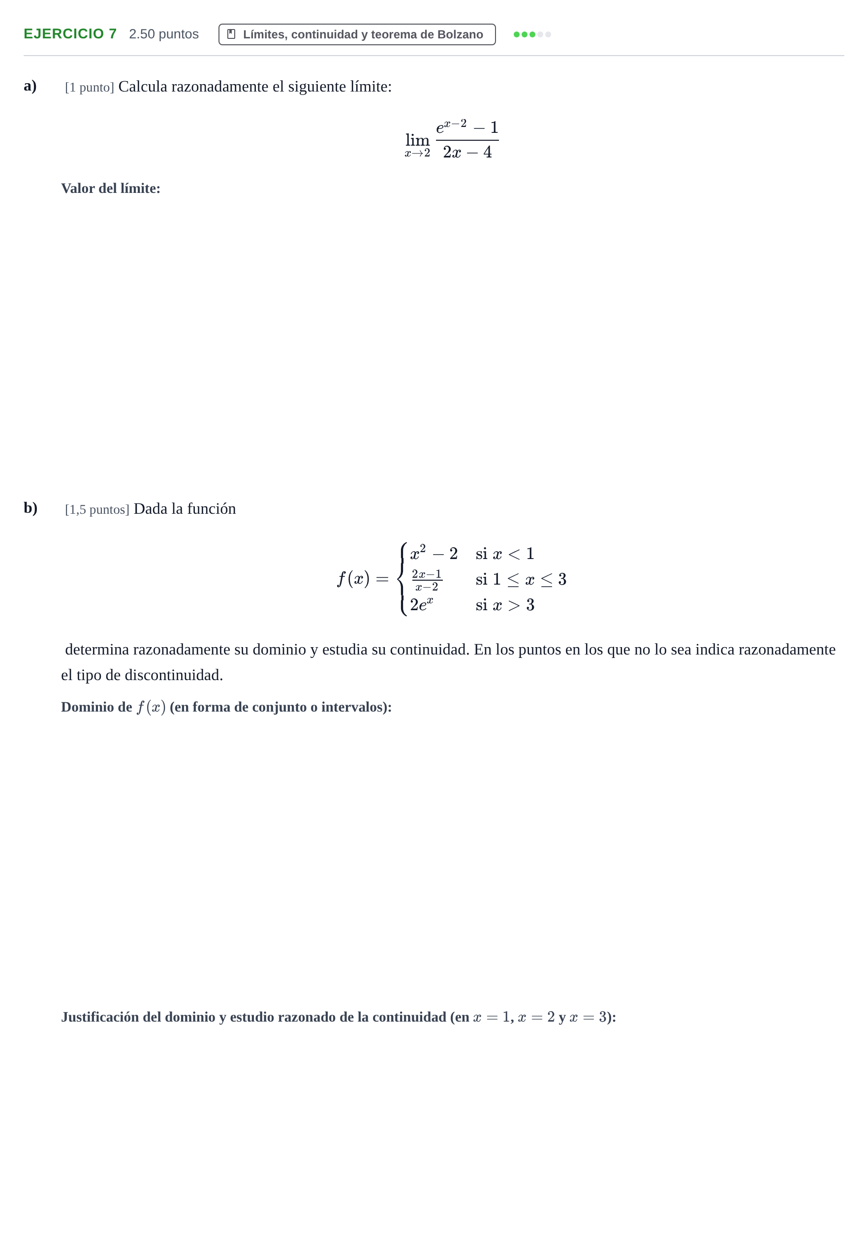 Enunciado: Problema 7 · Matemáticas II PAU Castilla-La Mancha Ordinaria 2021