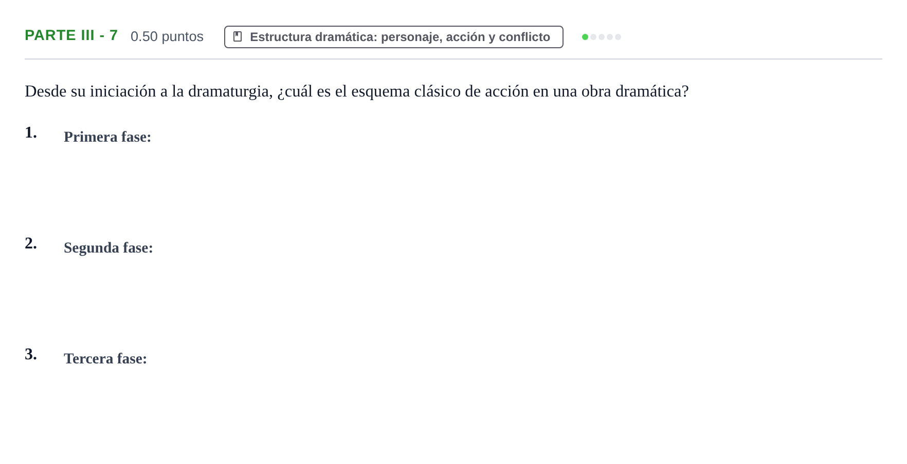 Enunciado: Ejercicio Parte III - 7 · Artes Escénicas PAU Navarra Ordinaria 2026