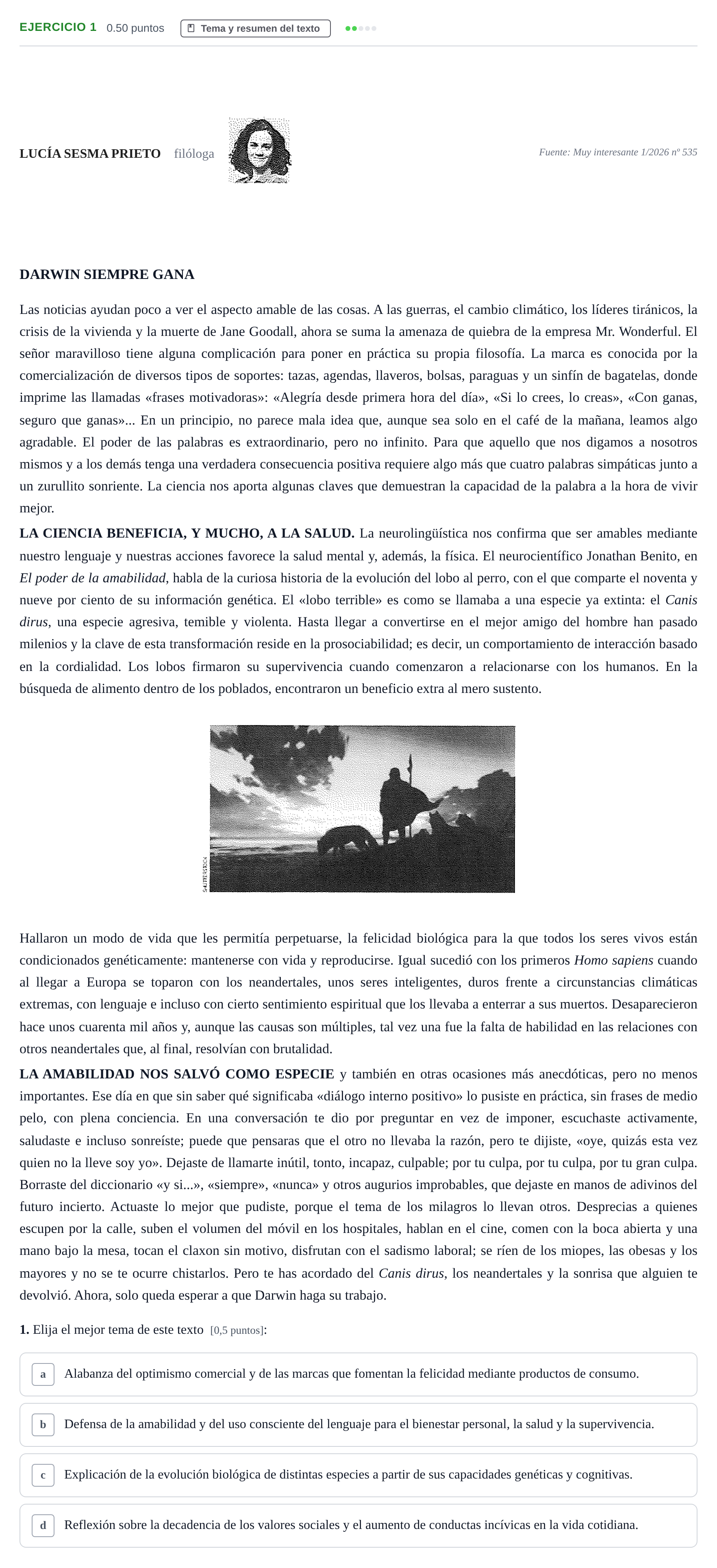 Enunciado: Problema 1 · Lengua Castellana y Literatura II PAU Navarra Ordinaria 2026