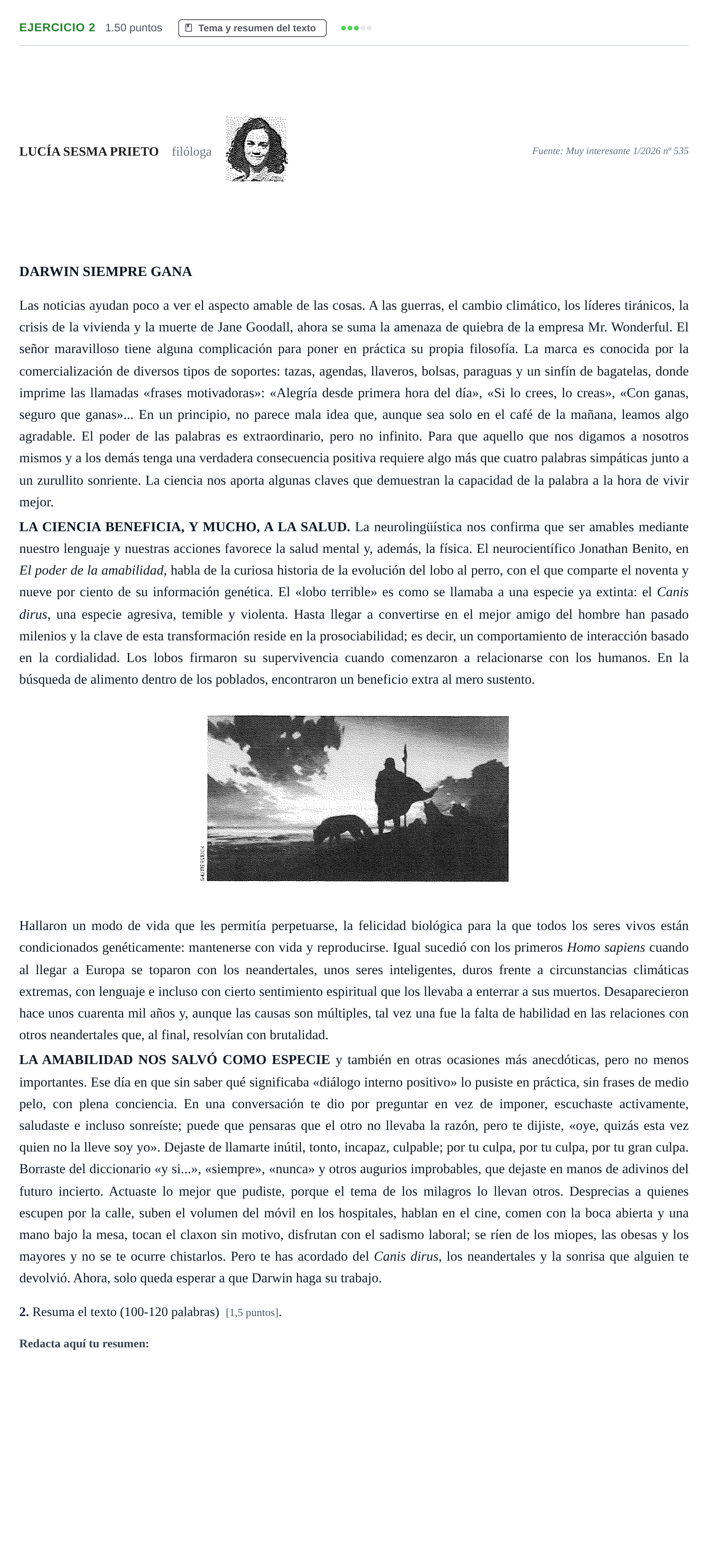 Enunciado: Problema 2 · Lengua Castellana y Literatura II PAU Navarra Ordinaria 2026