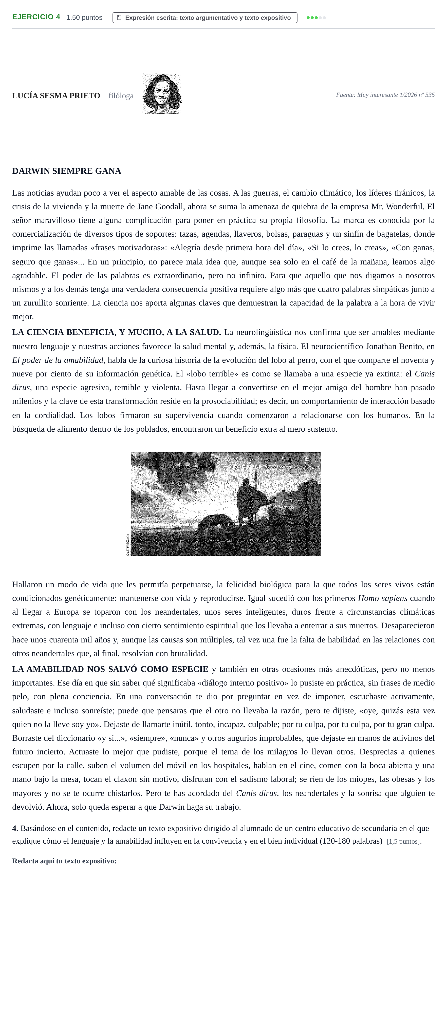 Enunciado: Problema 4 · Lengua Castellana y Literatura II PAU Navarra Ordinaria 2026