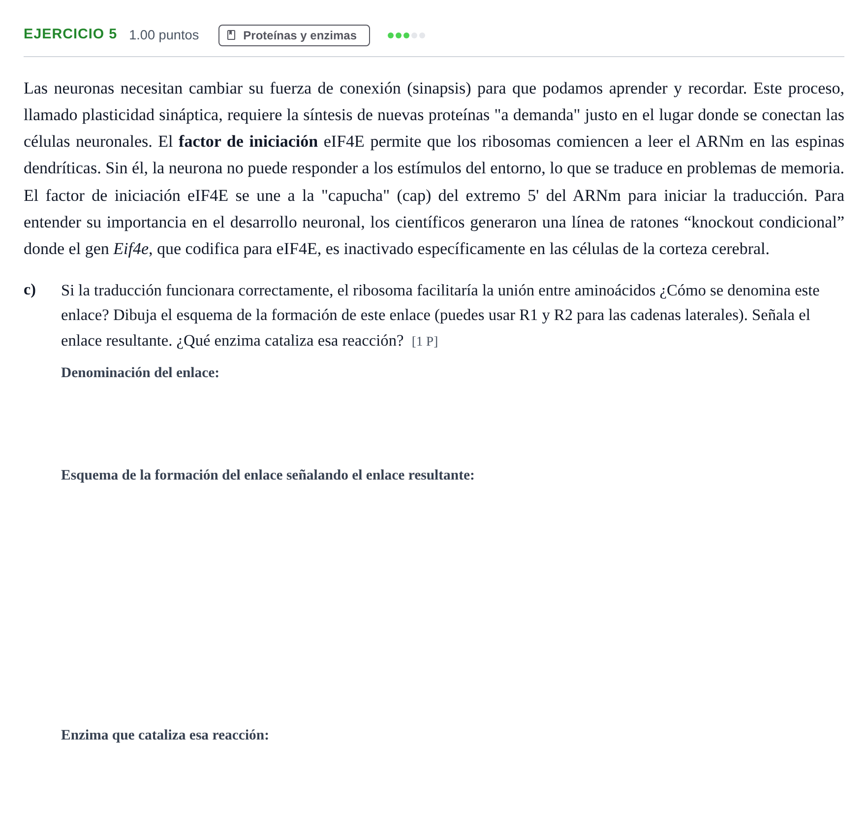 Enunciado: Ejercicio 5 - Proteínas · Biología PAU Navarra Ordinaria 2026